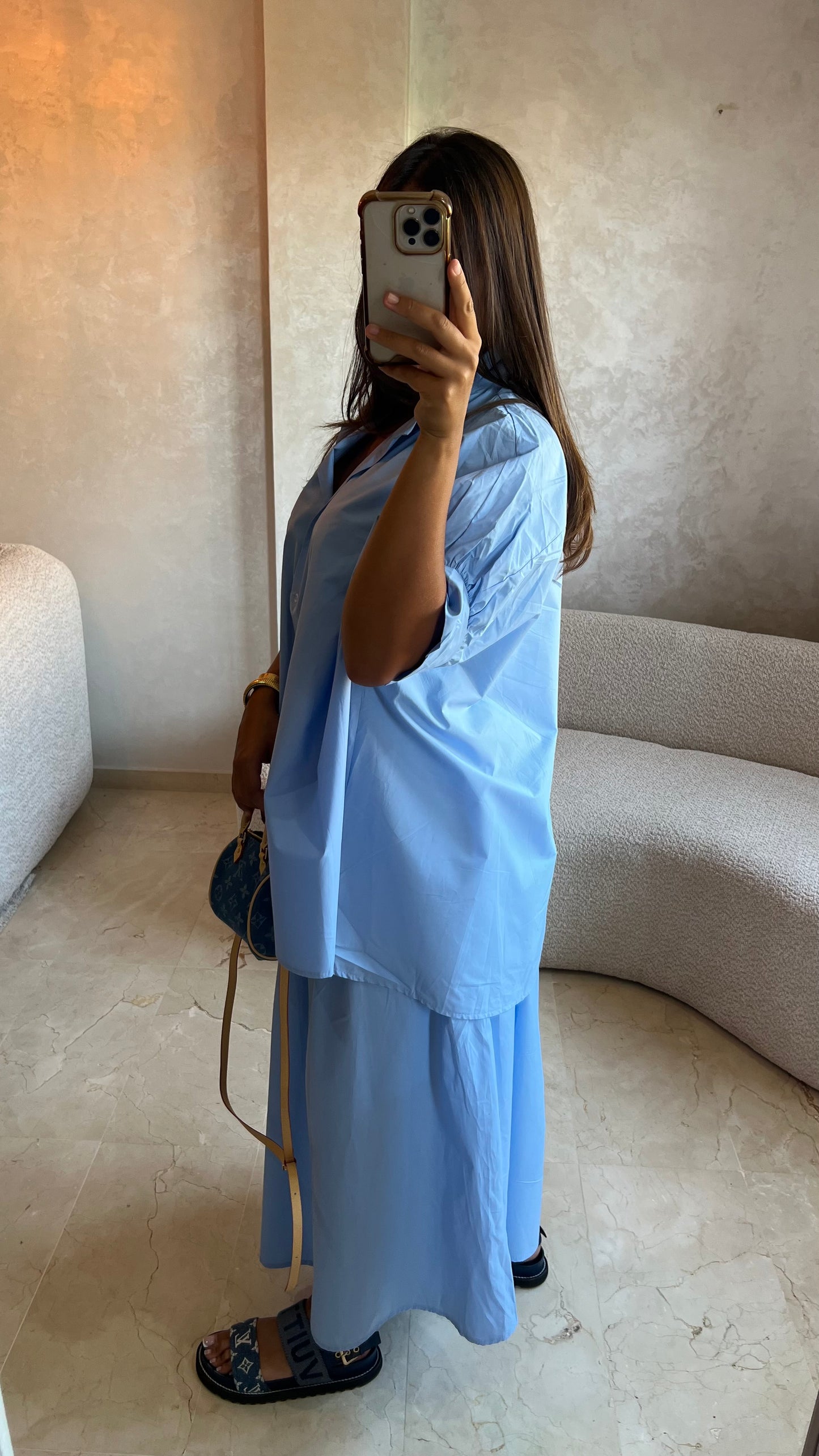 Ensemble jupe bleu