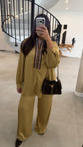 Ensemble satin olive