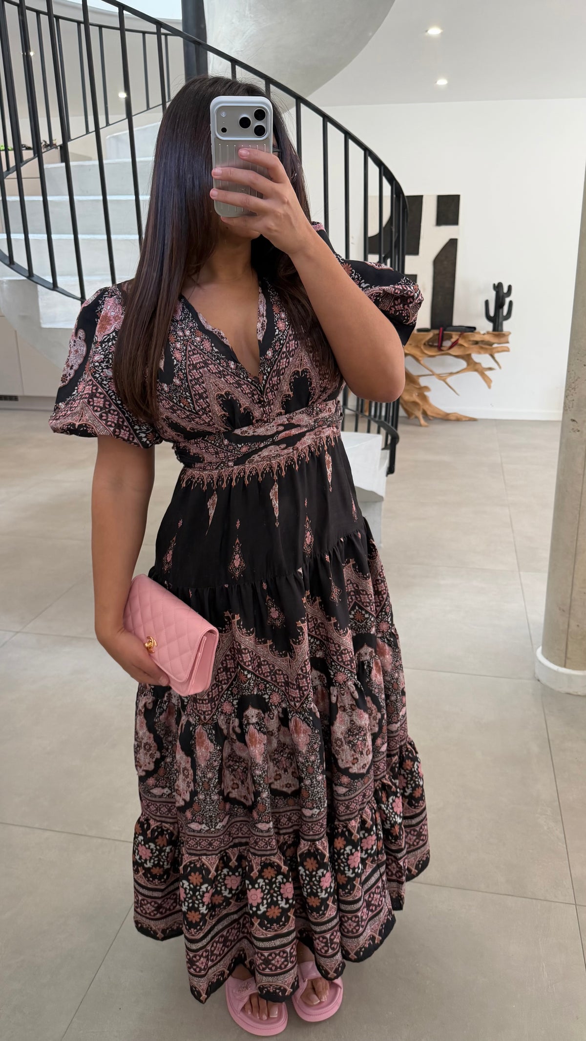 Robe à manches courte fleuries