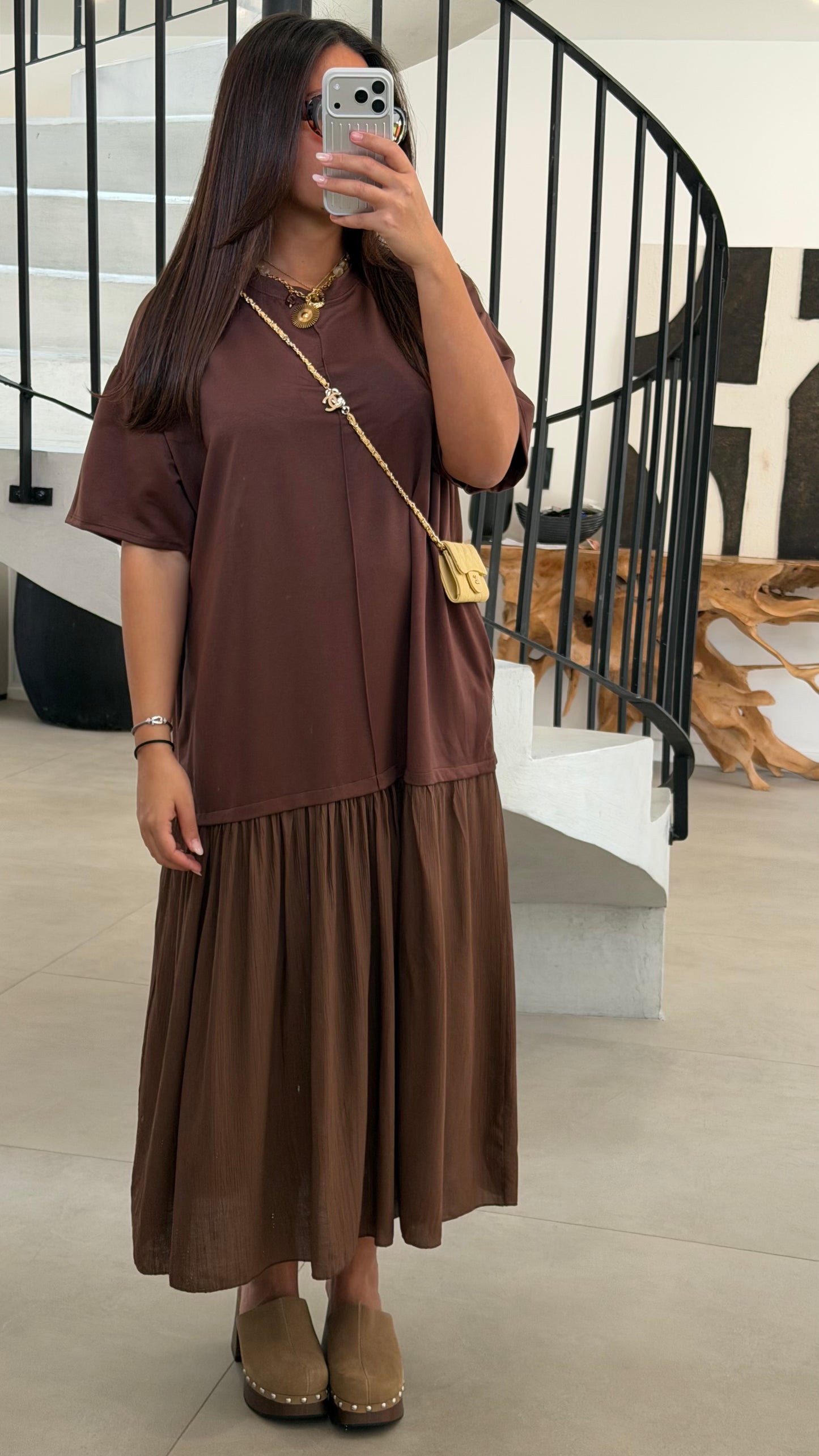 Robe tee shirt choco