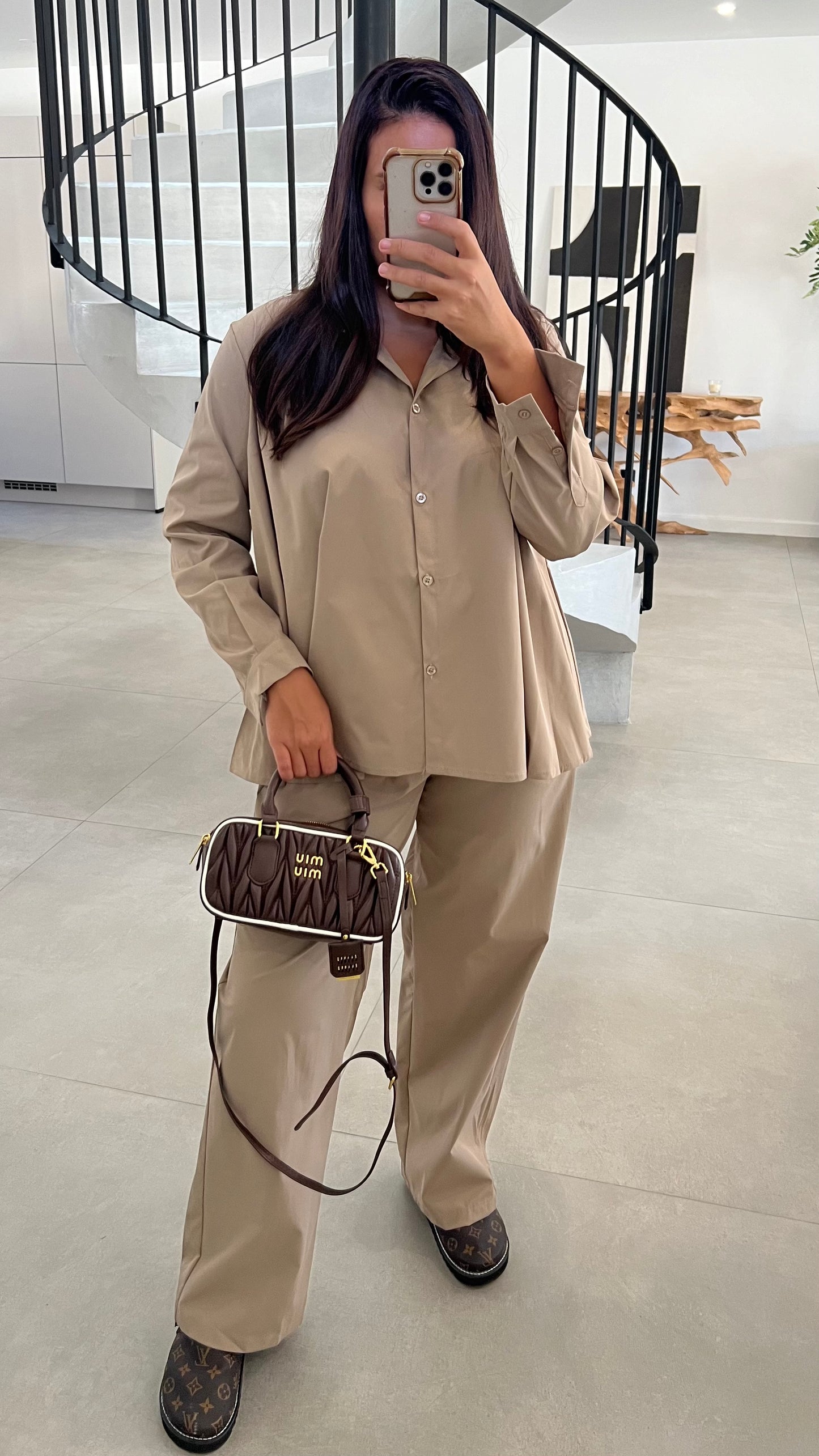 Ensemble en coton beige