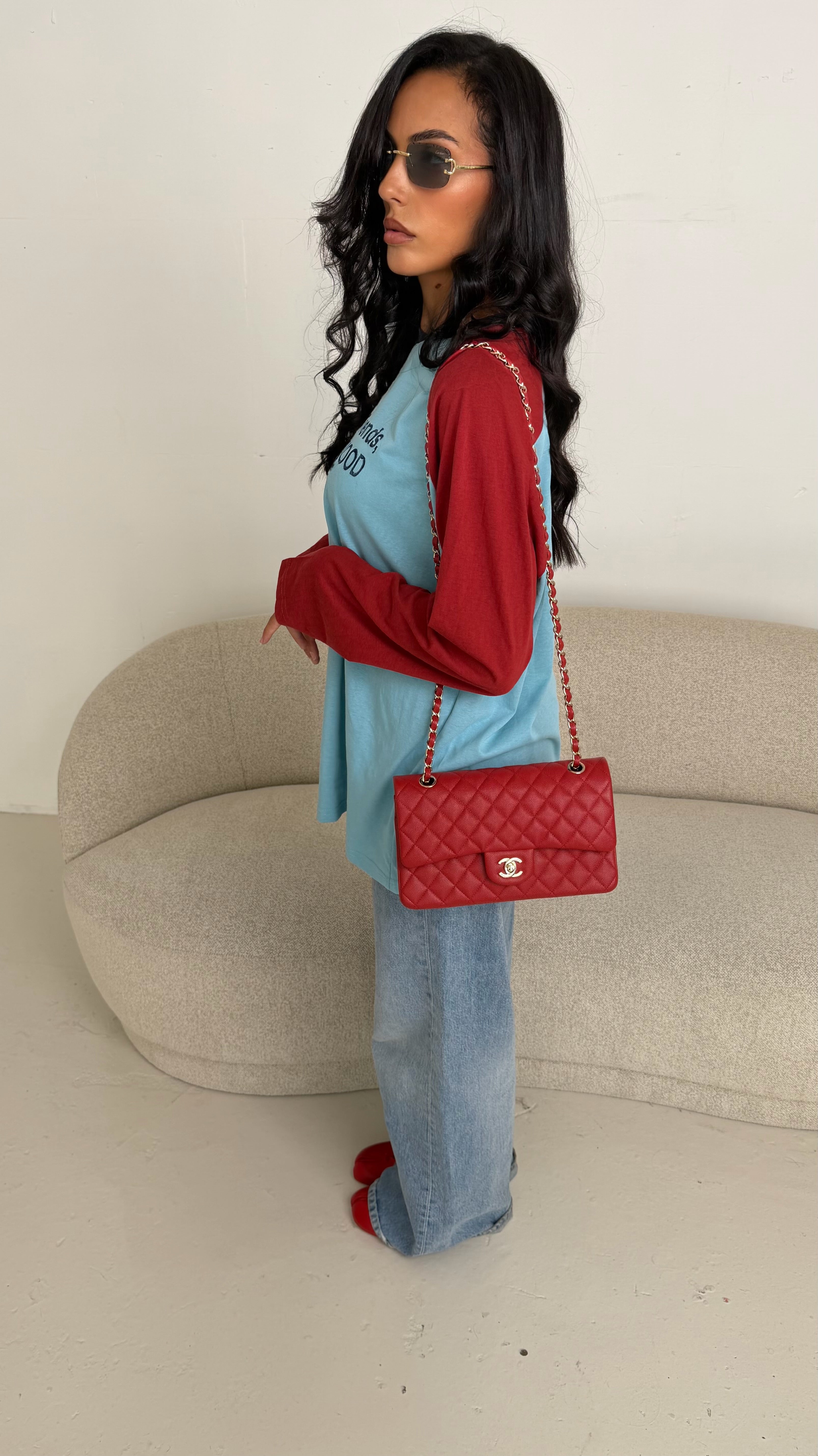 Tee shirt manche longue oversize
