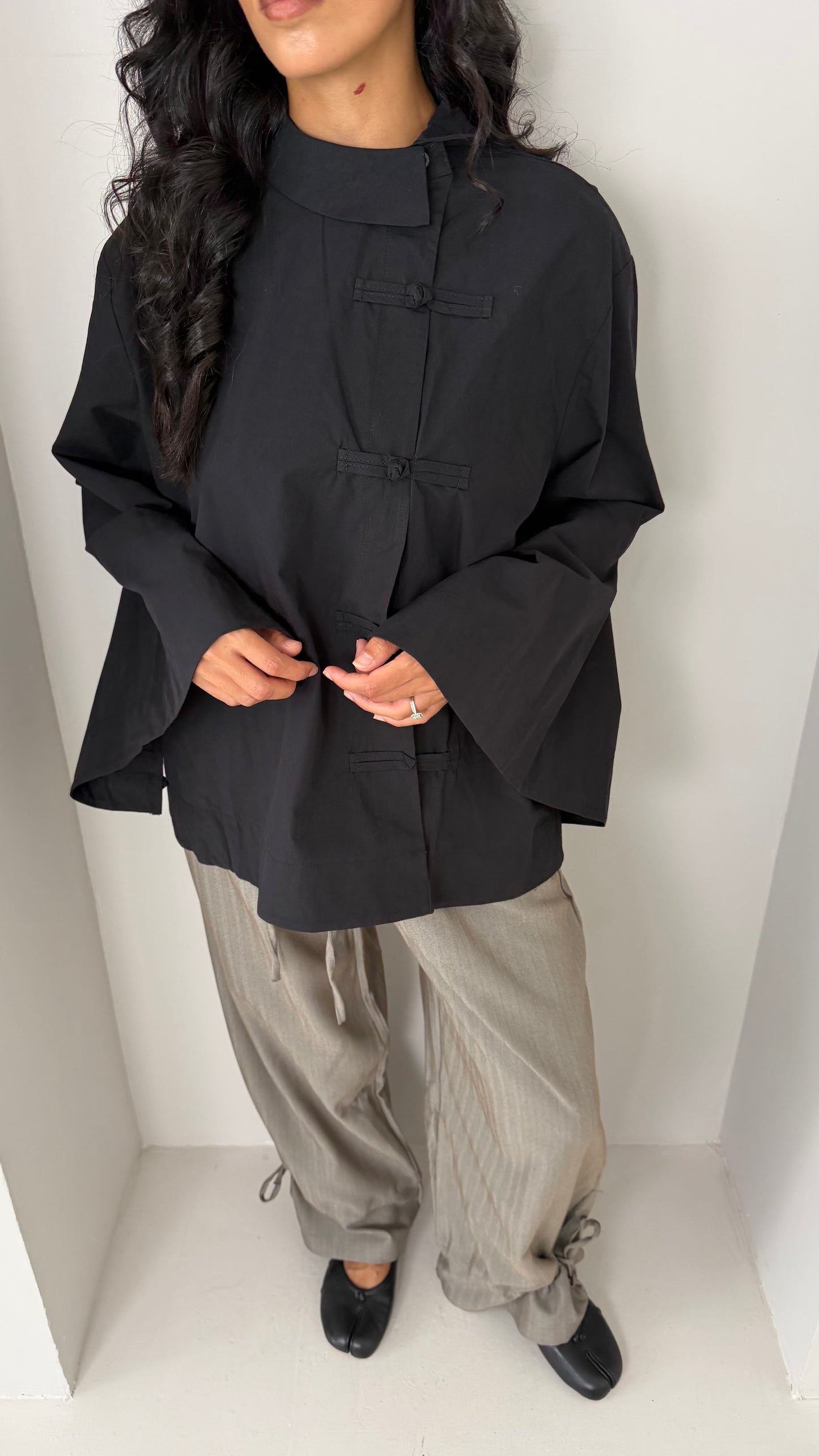 Chemise Shanghai oversize noir