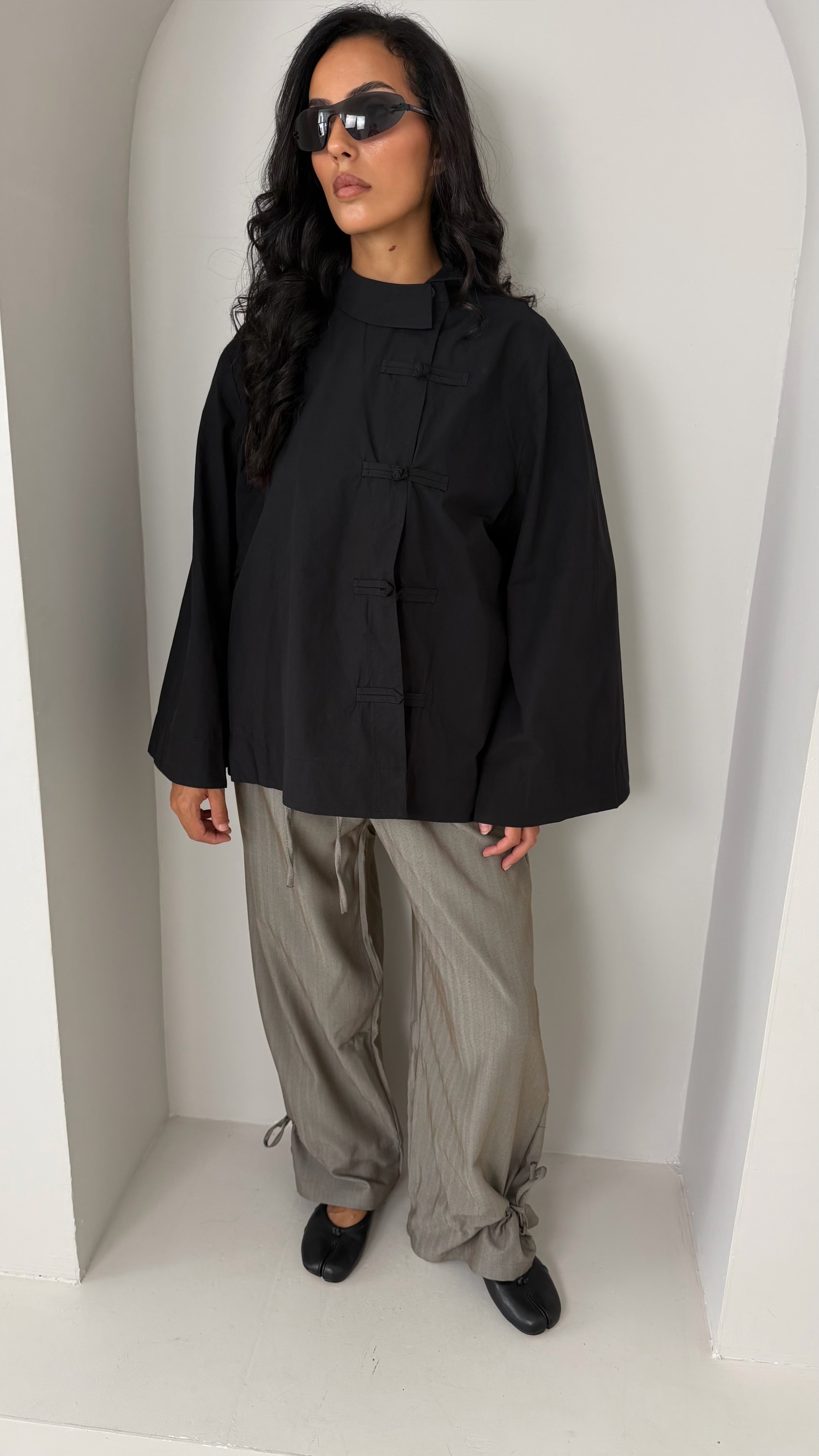 Chemise Shanghai oversize noir