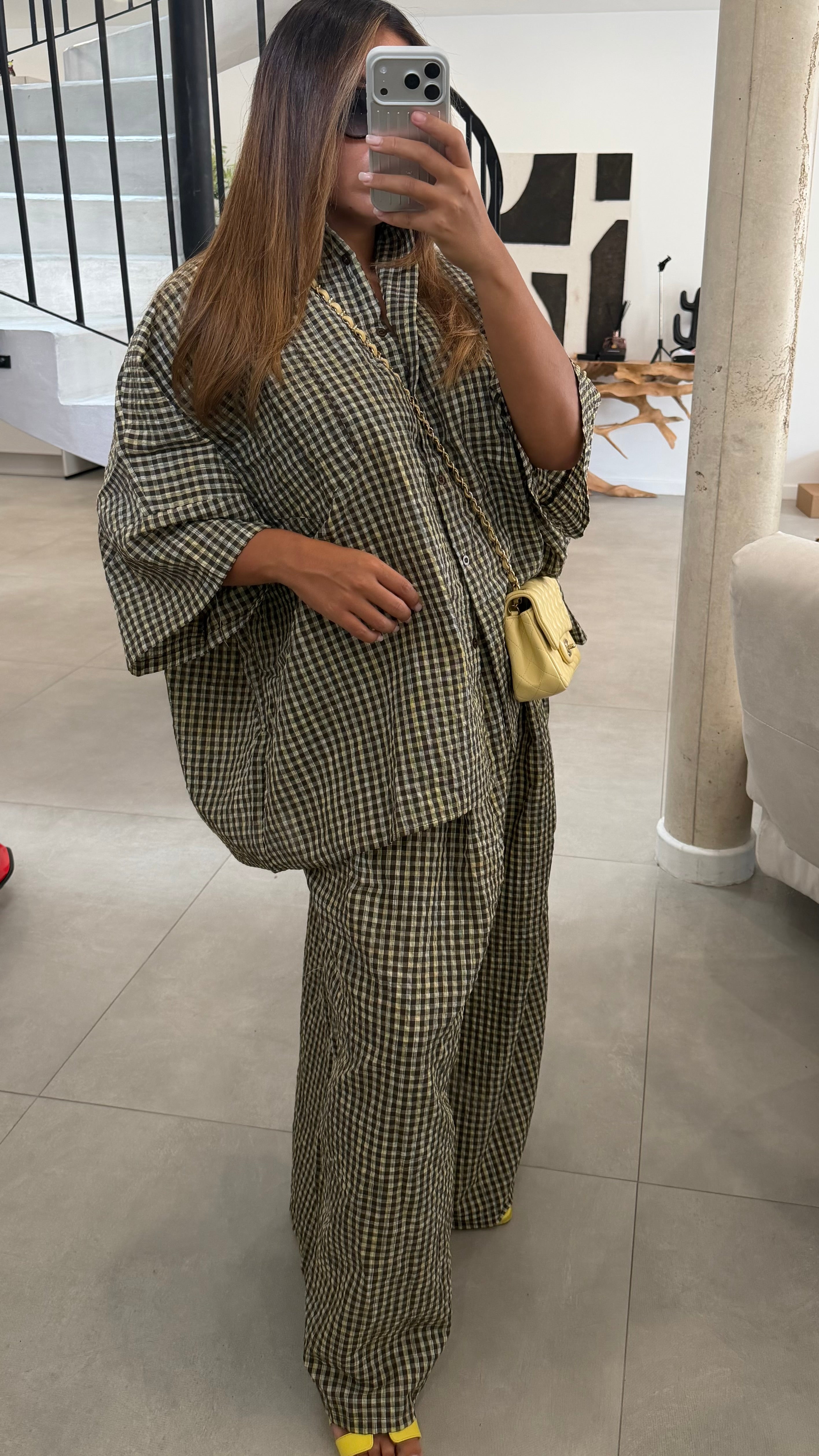 Ensemble à carreaux Aline