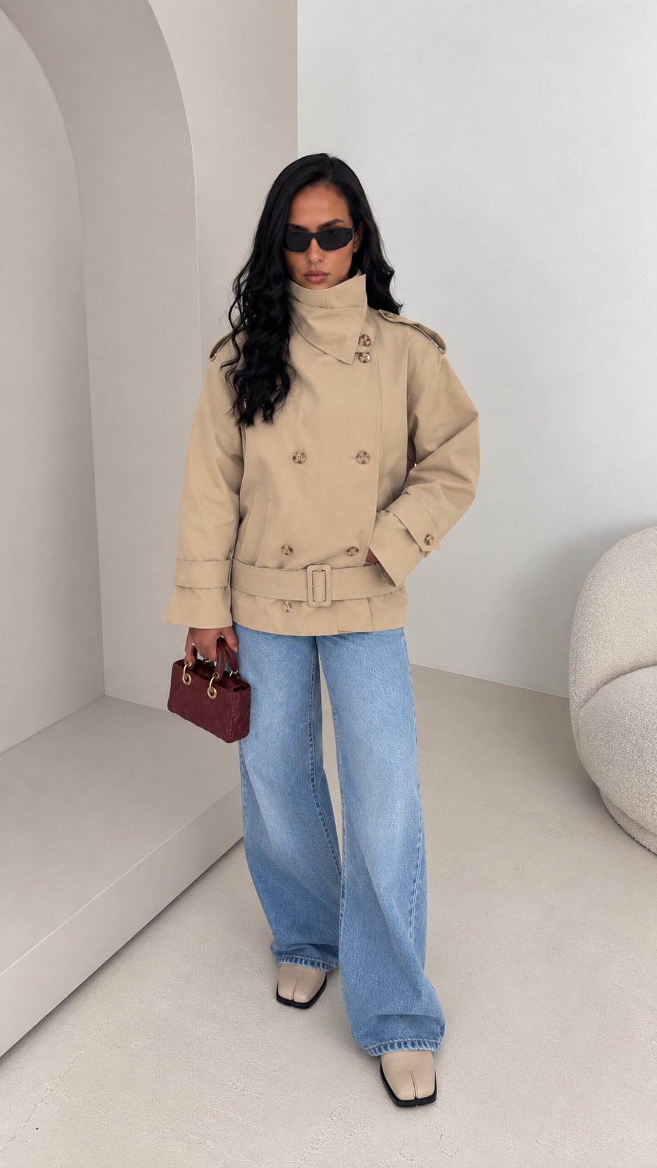 Trench mi long oversize