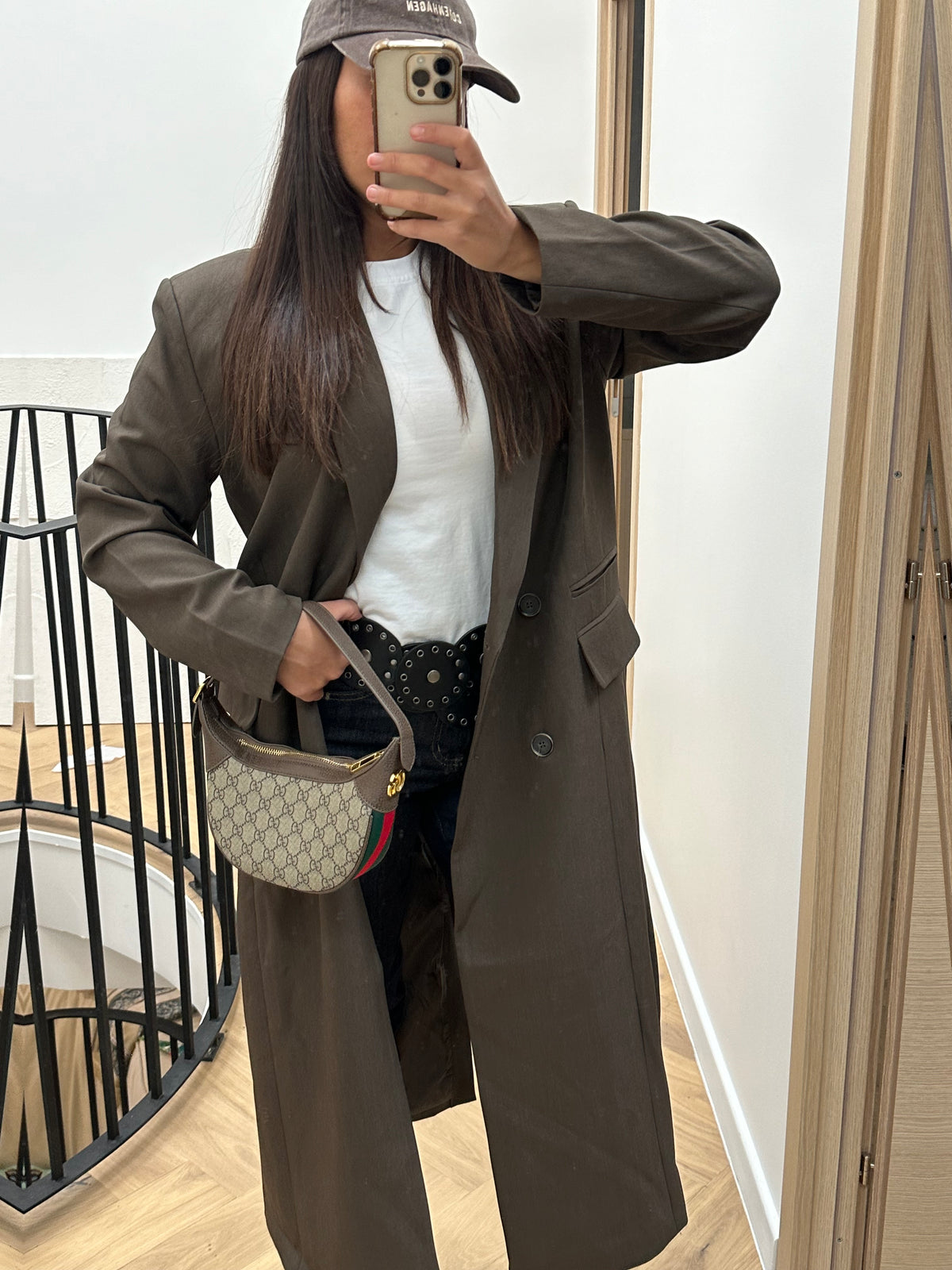 Blazer long marron