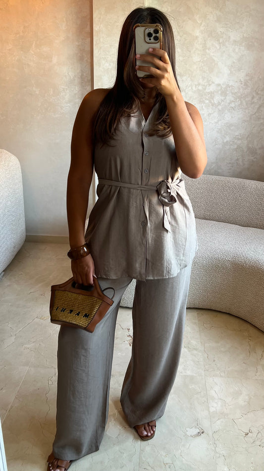 Ensemble fluide taupe