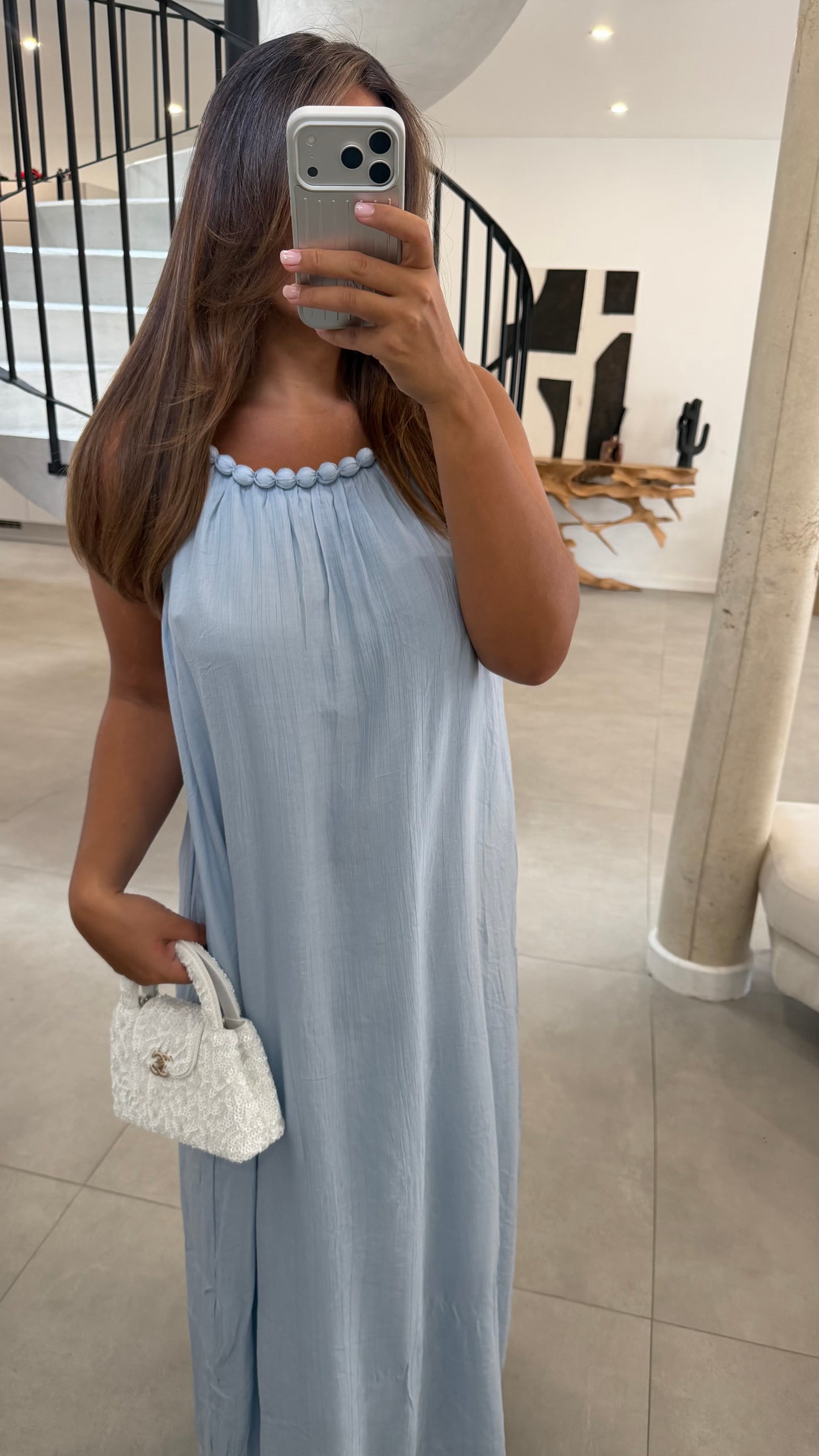 Robe fluide bleu