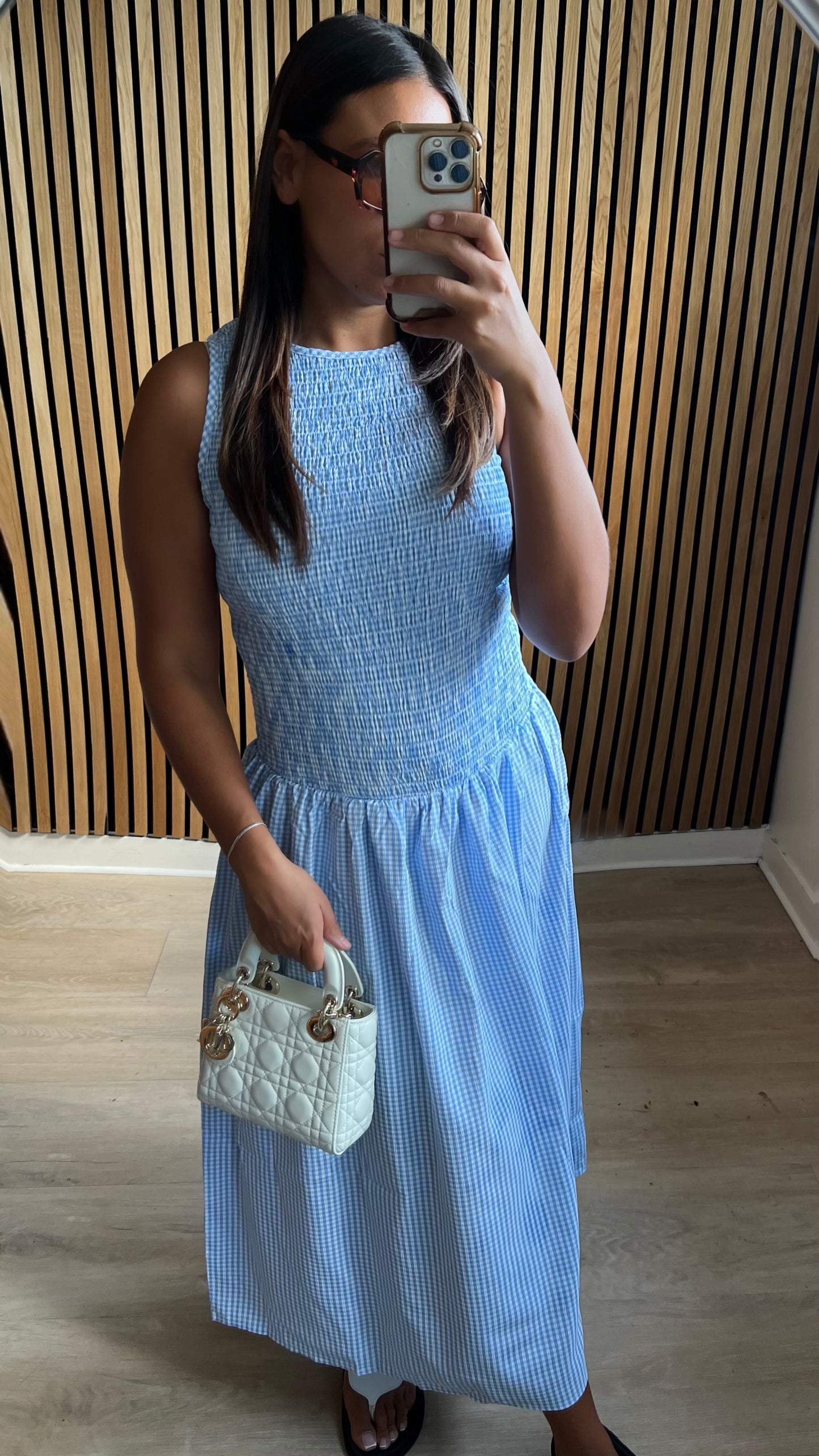 Robe longue Vichy
