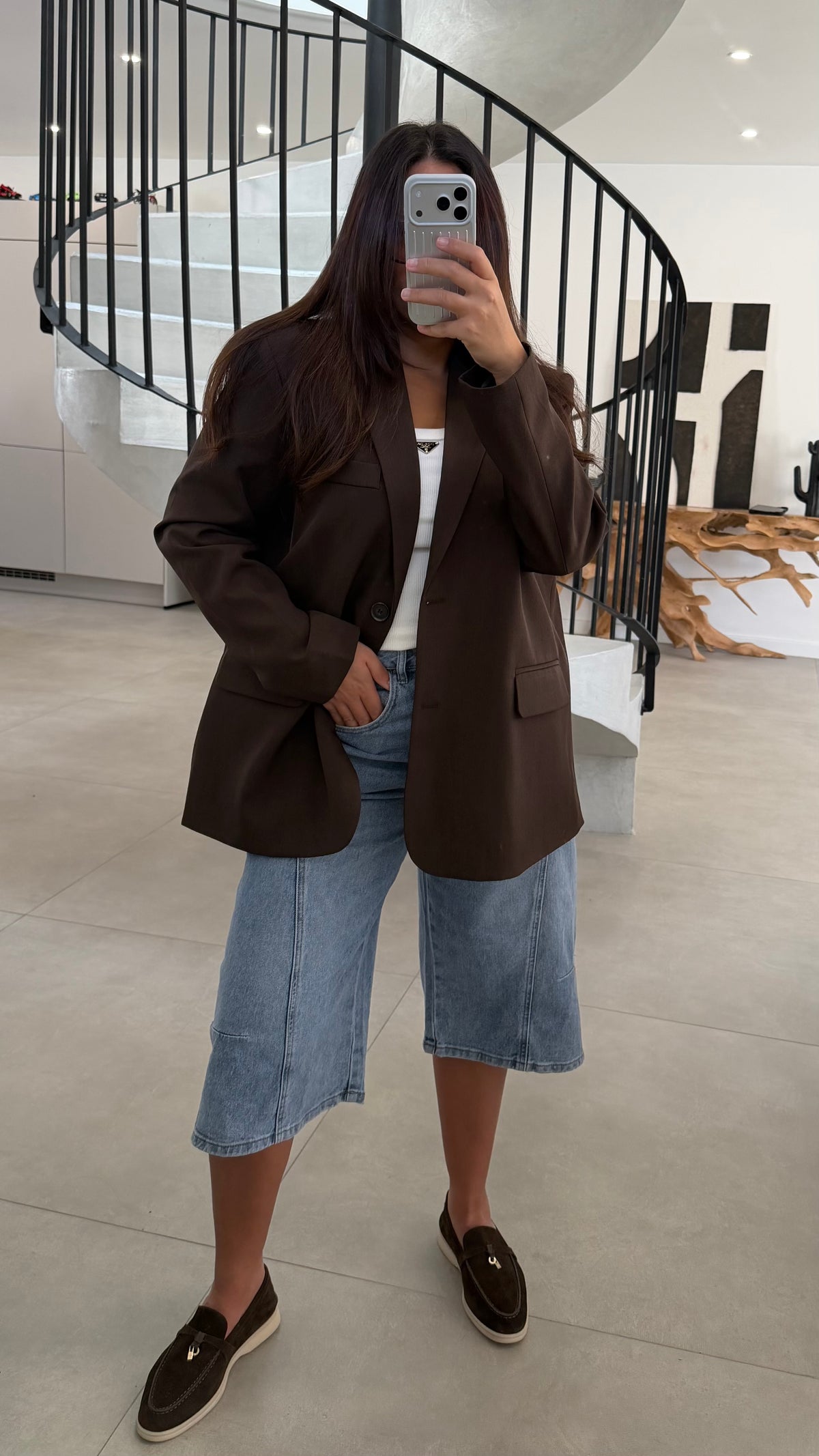 Bermuda long en jeans