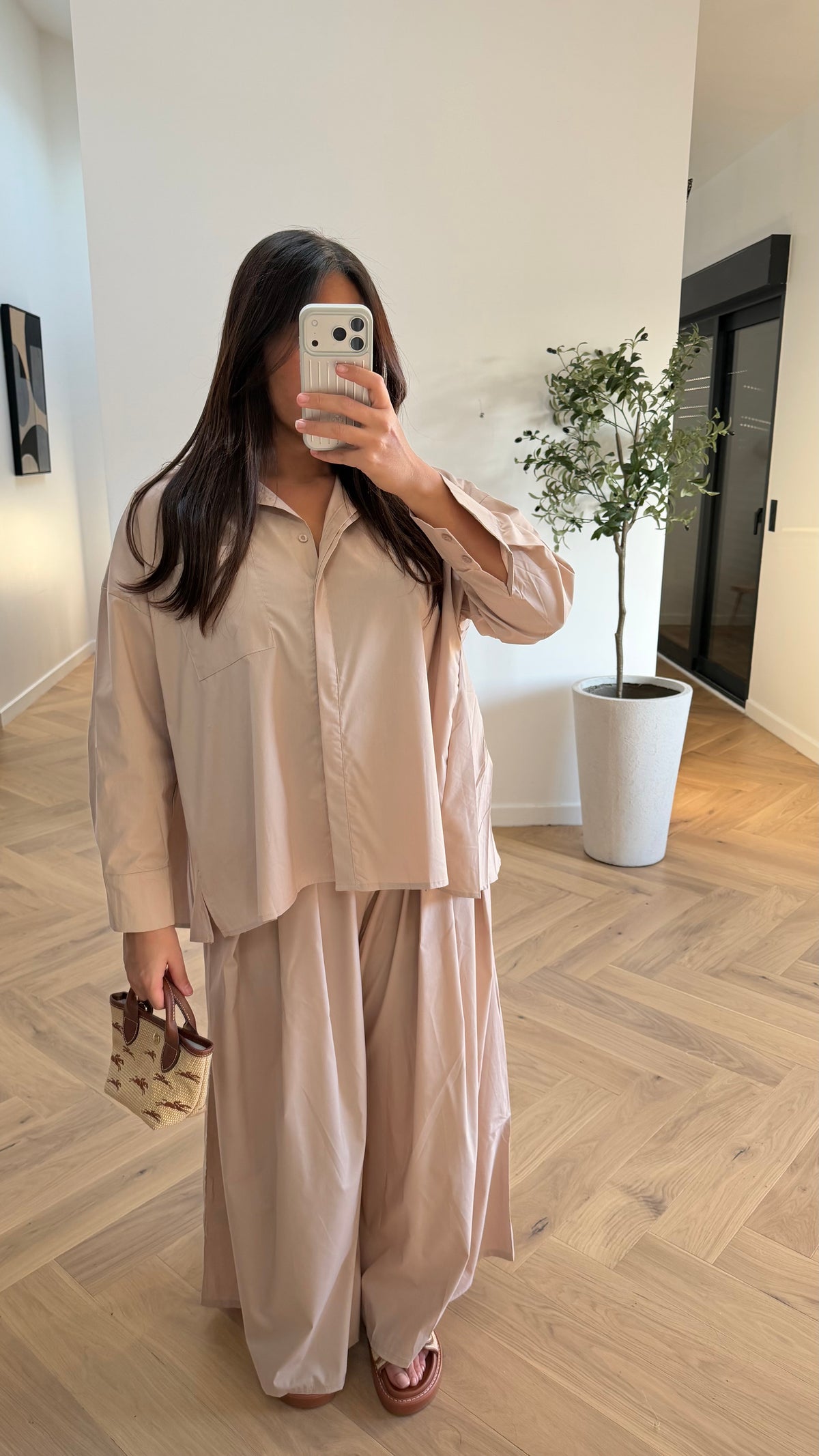 Ensemble large beige