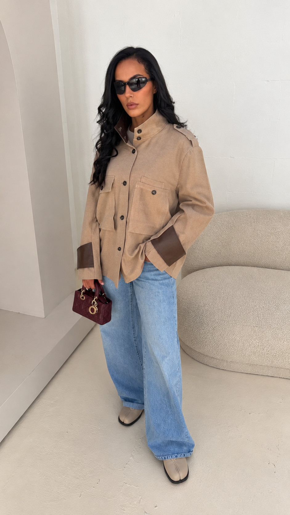 Veste camel bi color