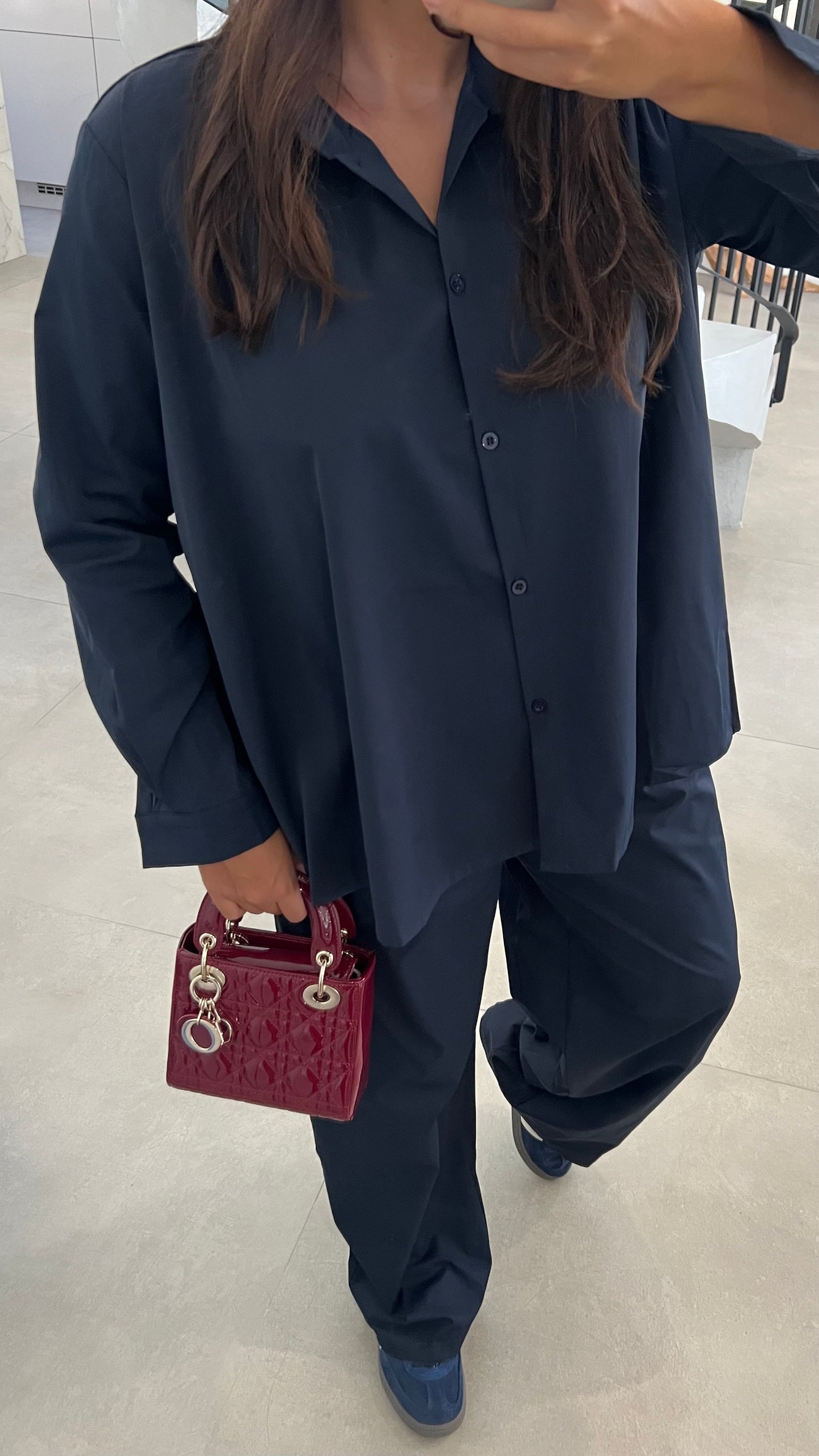 Ensemble en coton bleu marine