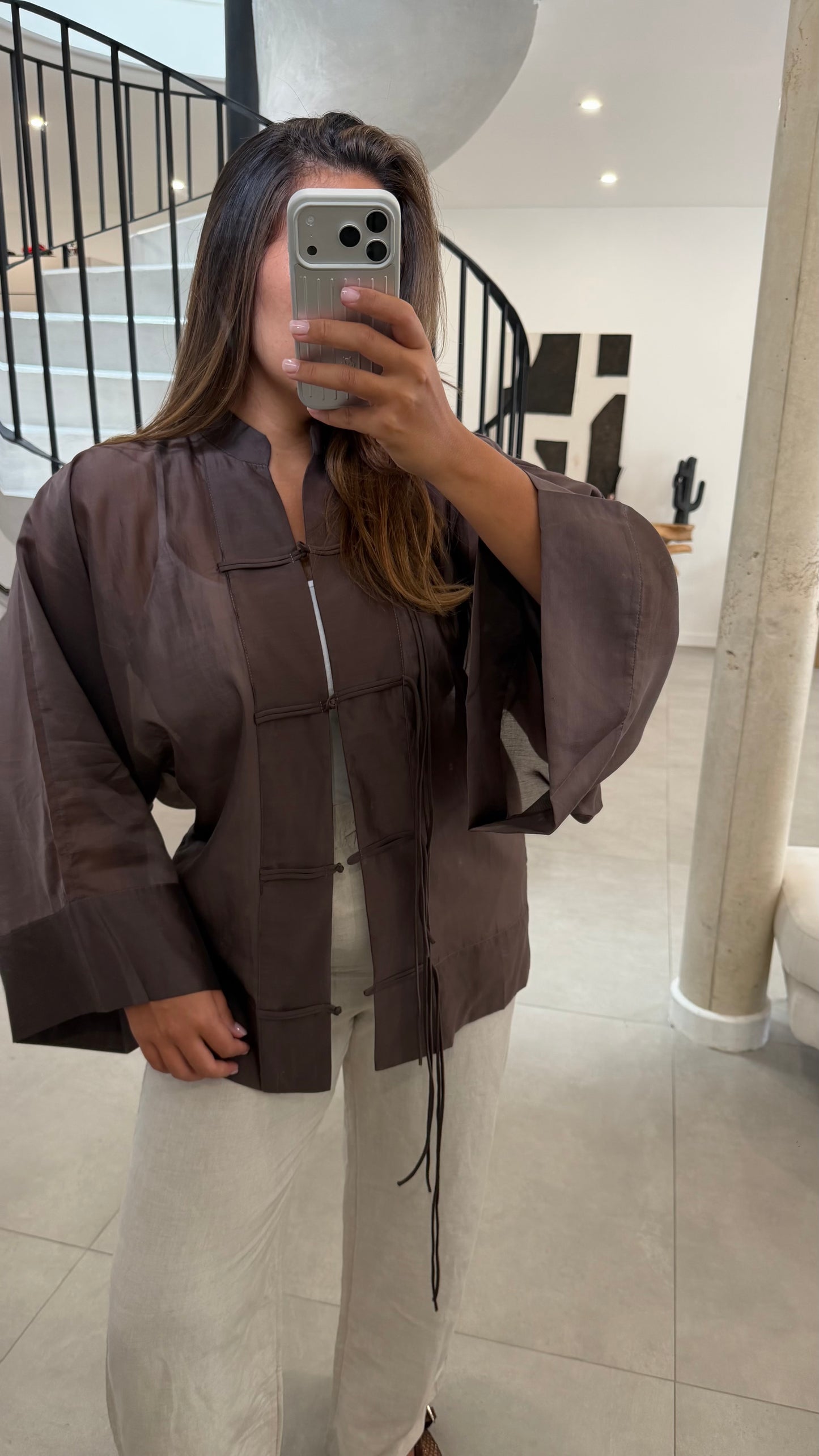 Blouse fluide marron