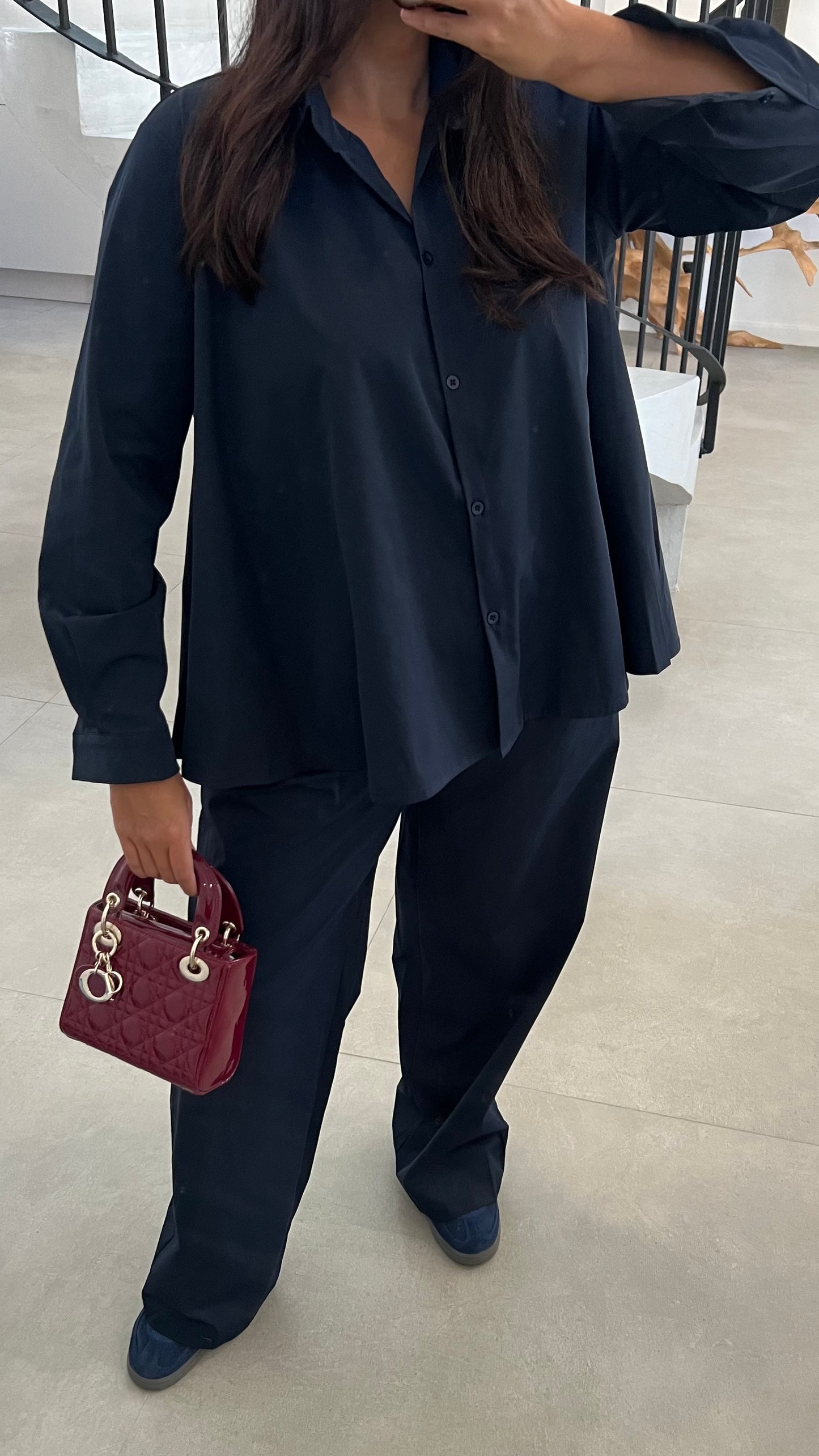 Ensemble en coton bleu marine