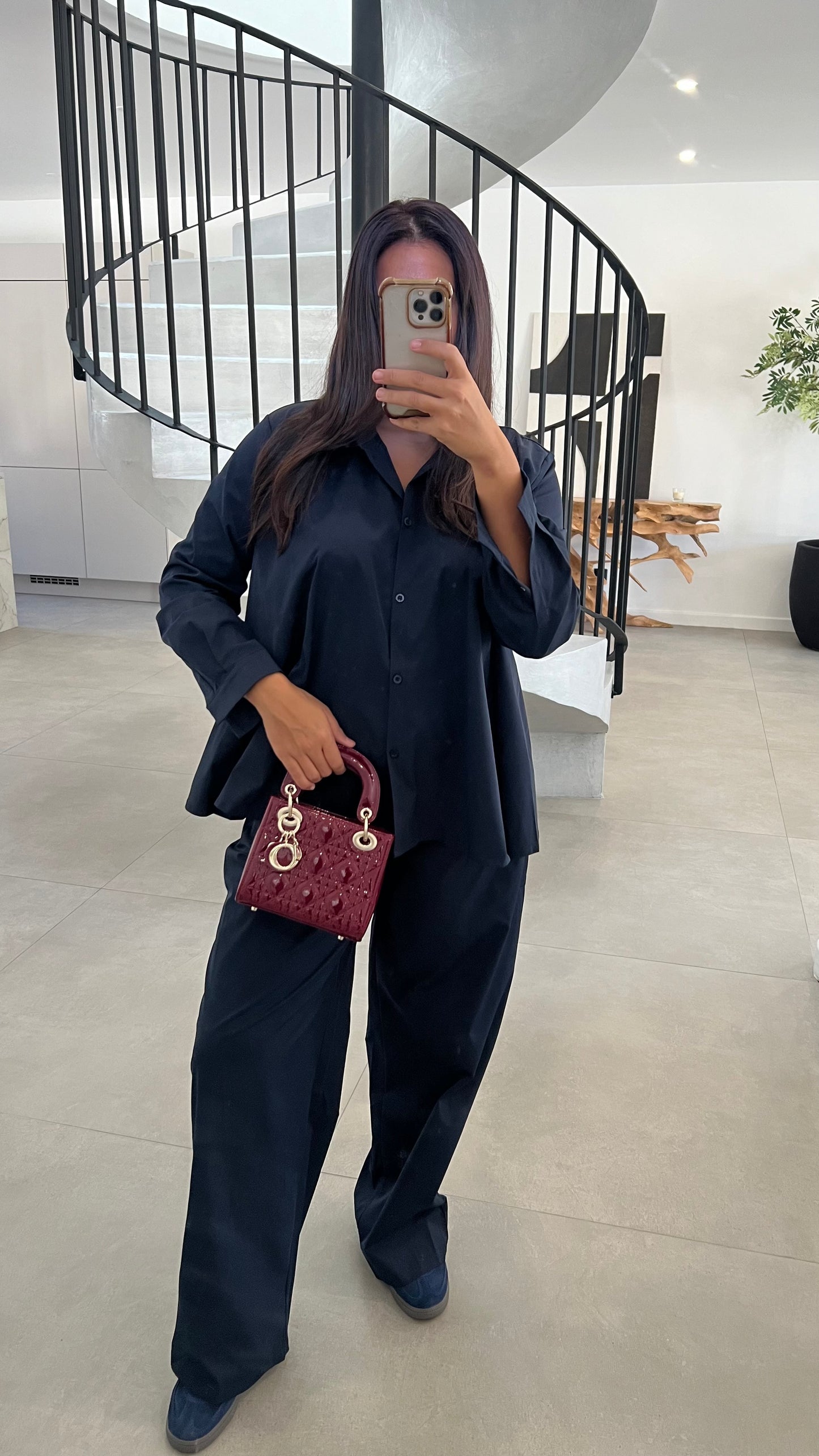 Ensemble en coton bleu marine
