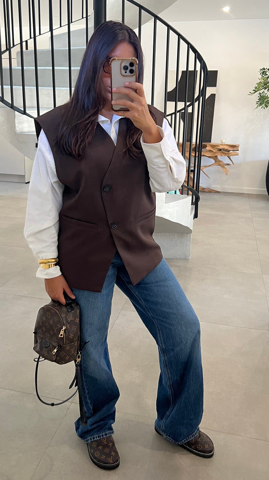 Gilet sans manches choco