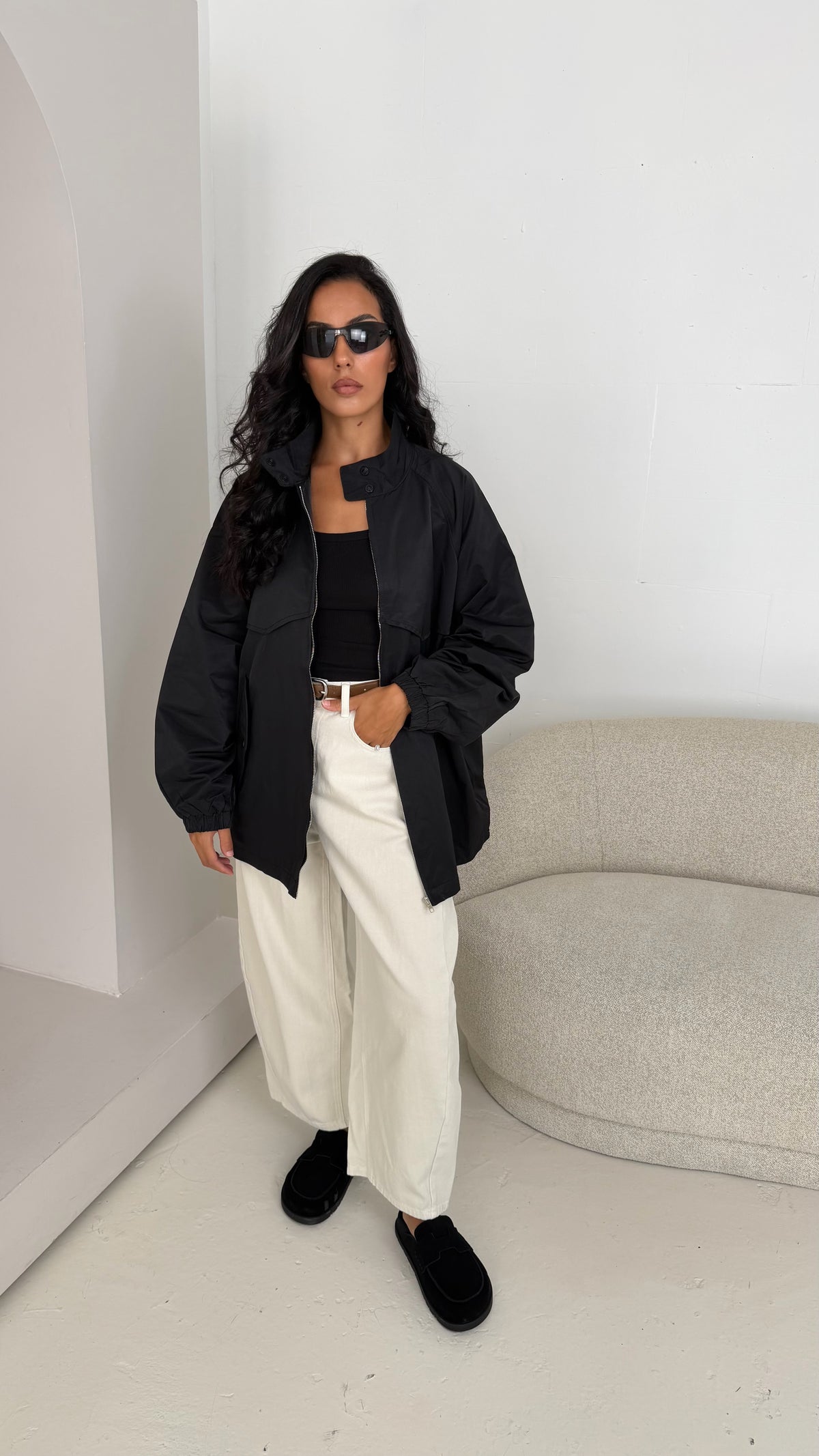 Parka oversize noir