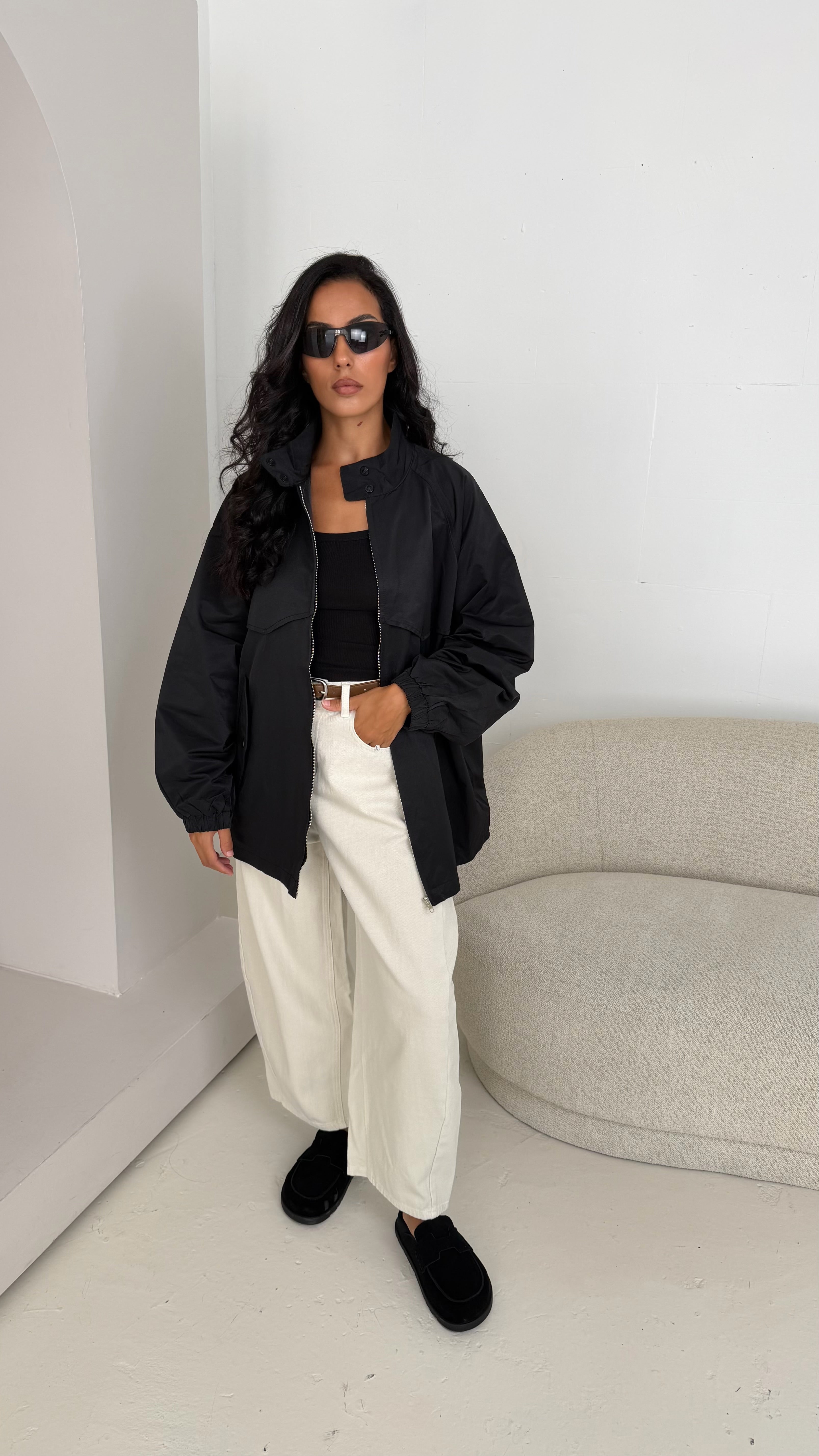 Parka oversize noir