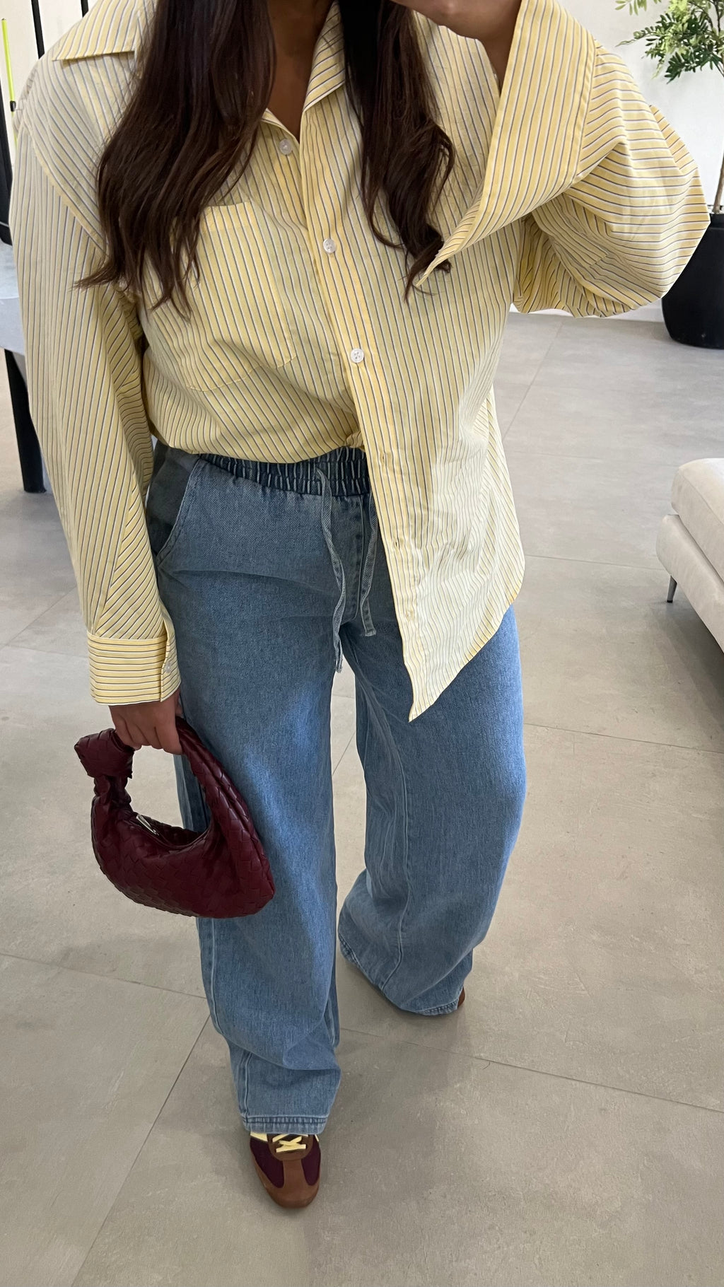 Jean à taille élastique