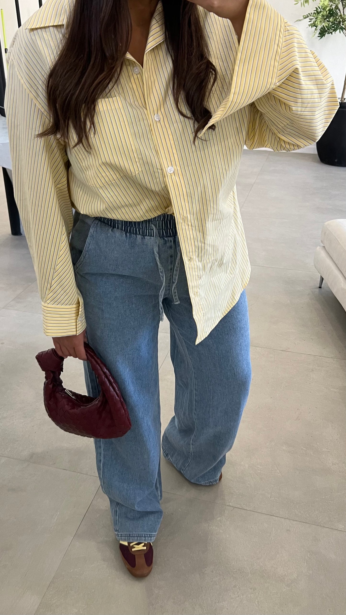 Jean à taille élastique