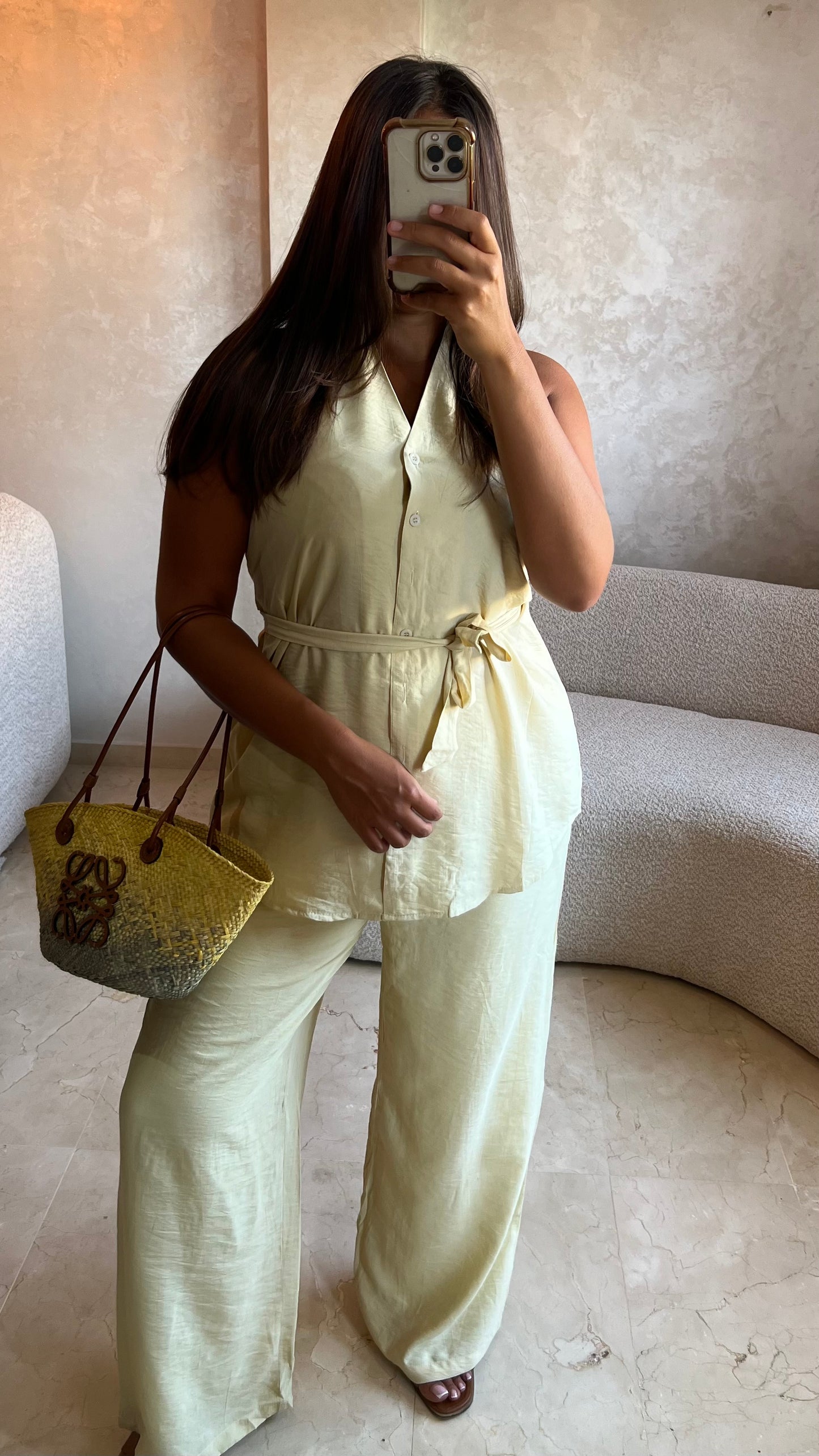 Ensemble fluide jaune