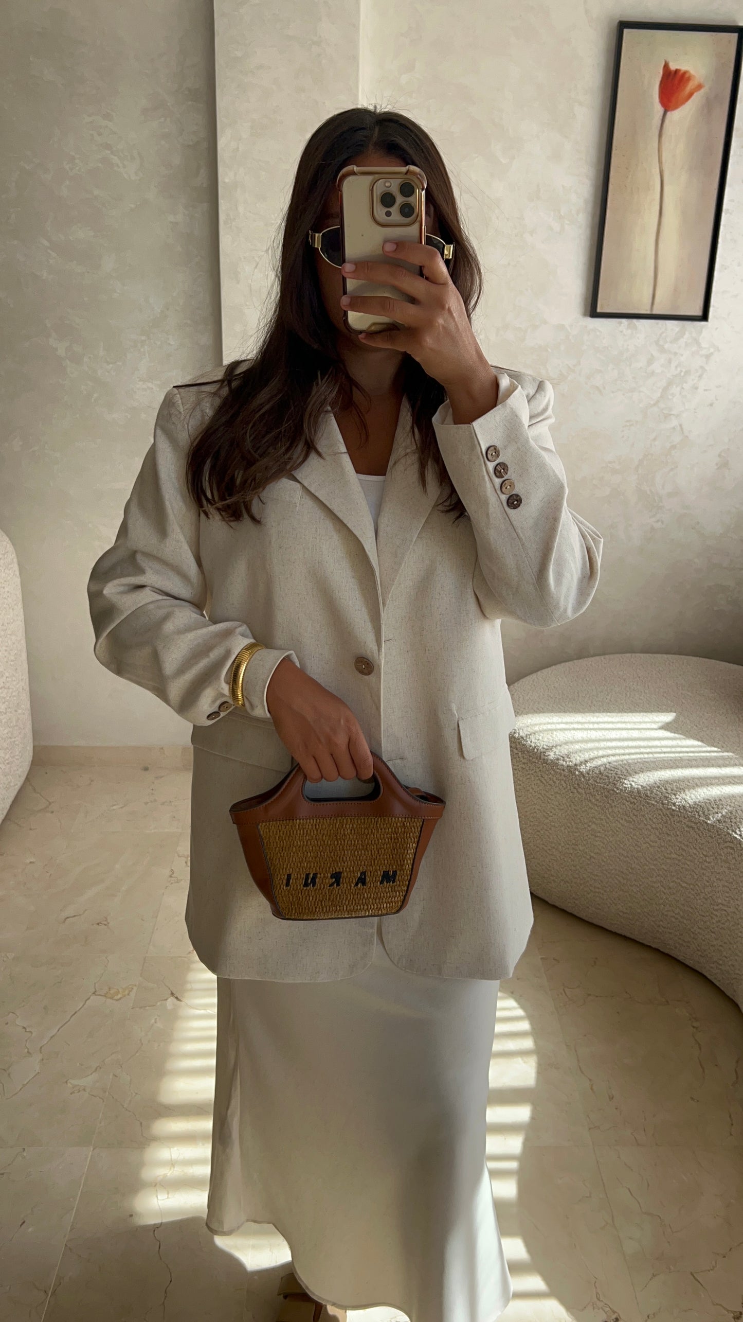 Blazer oversize en lin