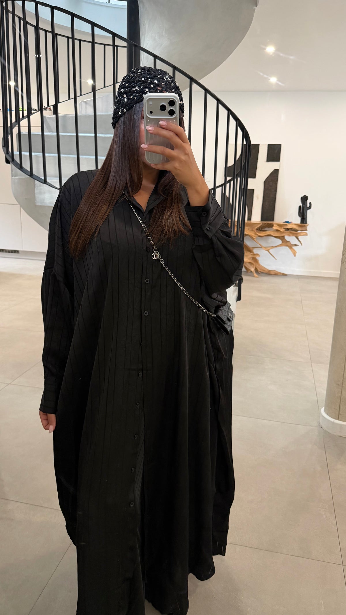 Ensemble chemise longue noir