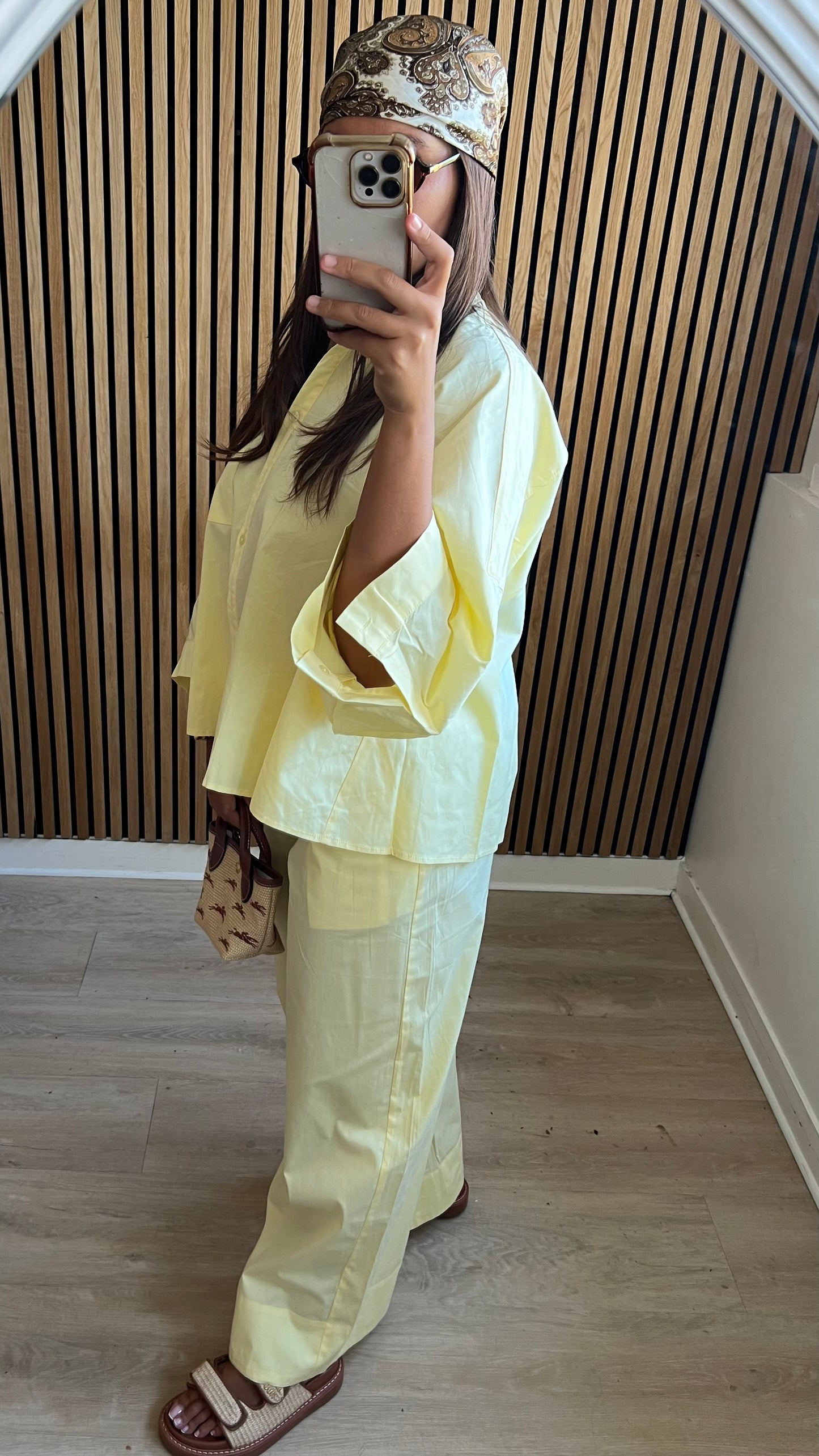 Ensemble chemise jaune