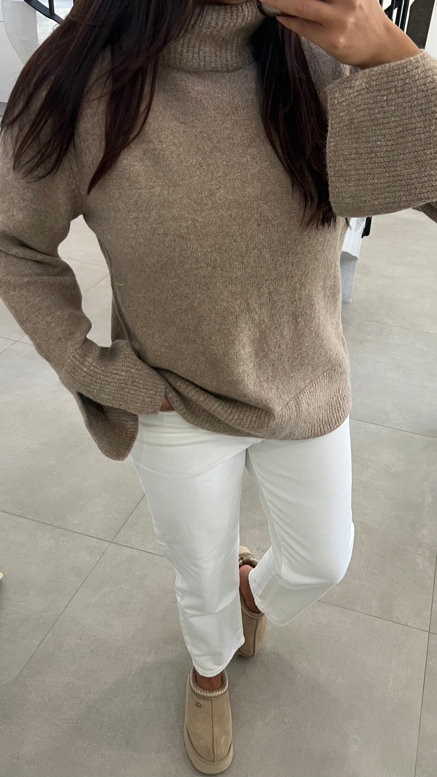 Pull doux beige