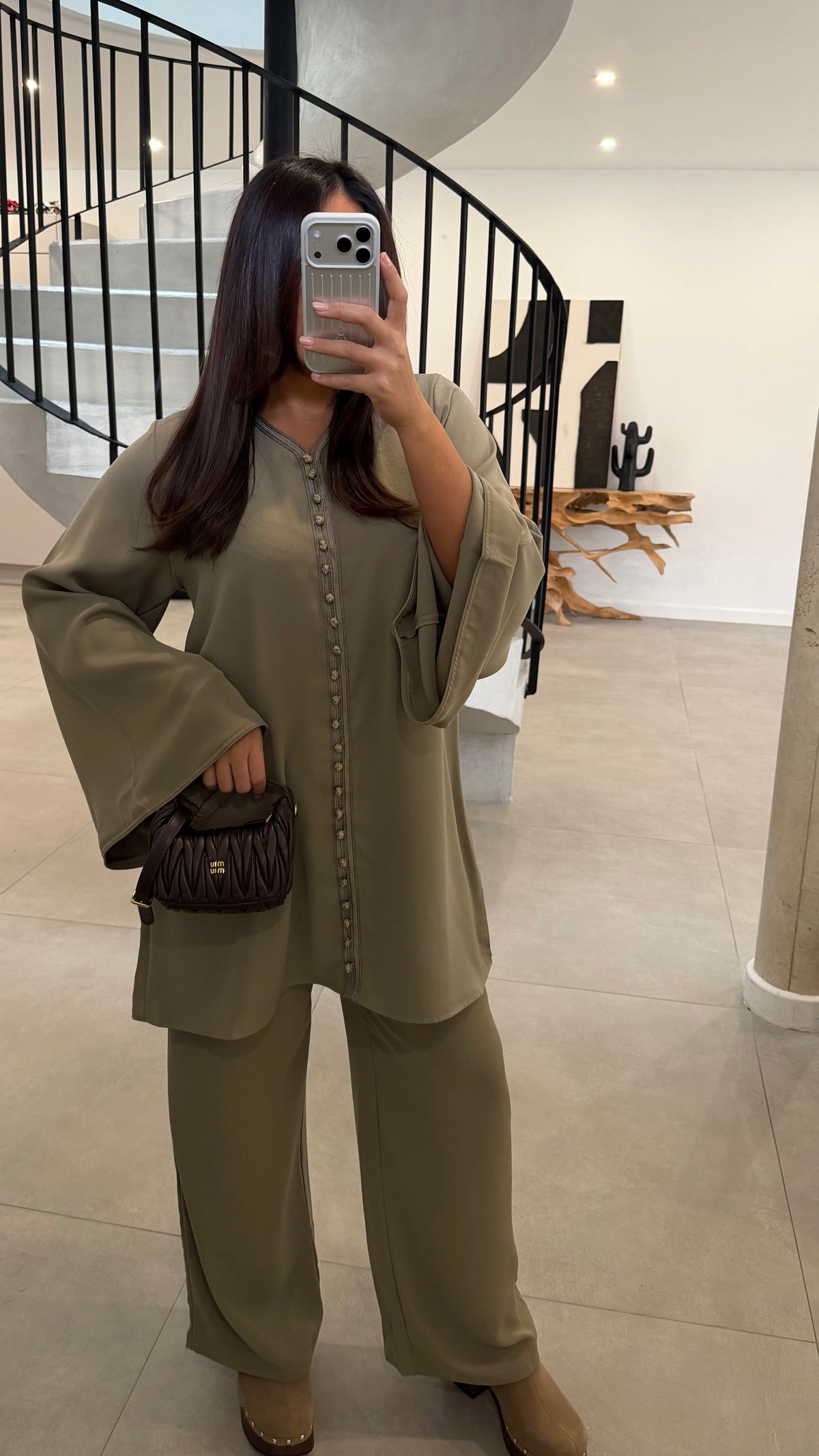 Ensemble souk vert sauge/kaki