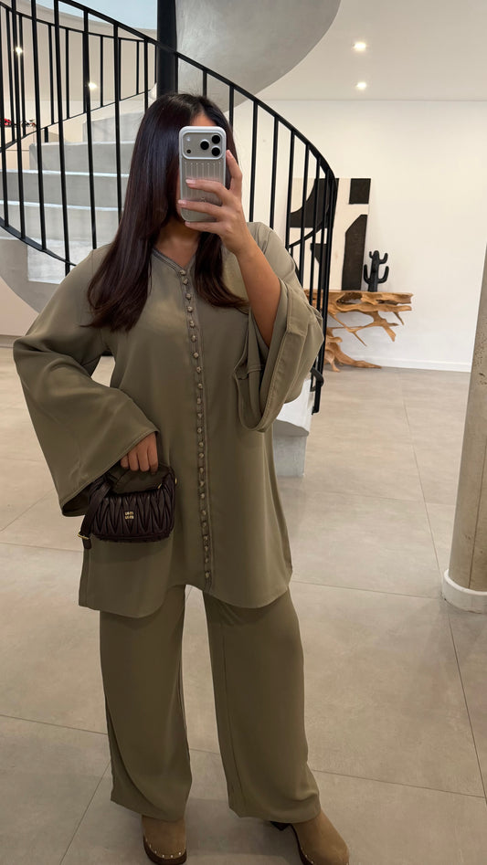 Ensemble 2 pièce taupe/kaki