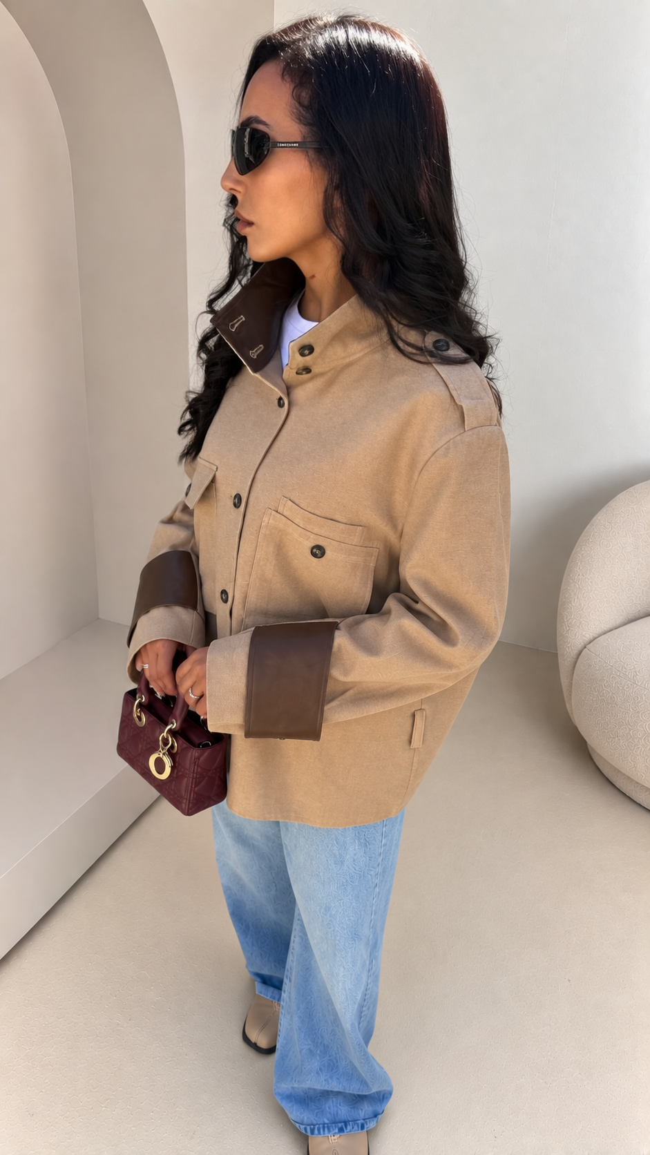 Veste camel bi color