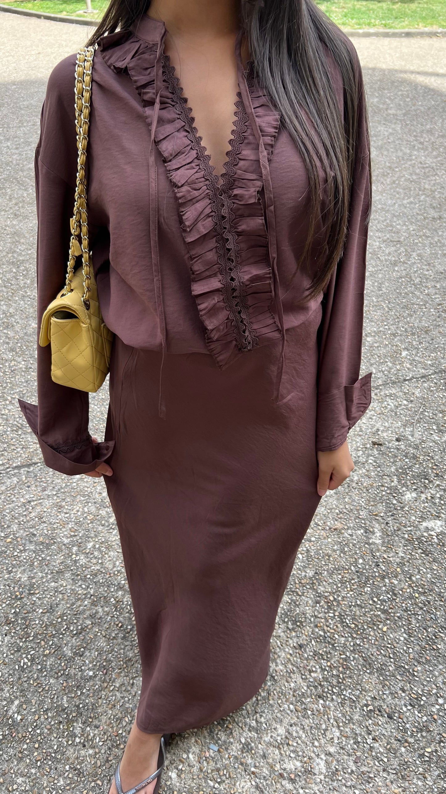 Ensemble jupe marron
