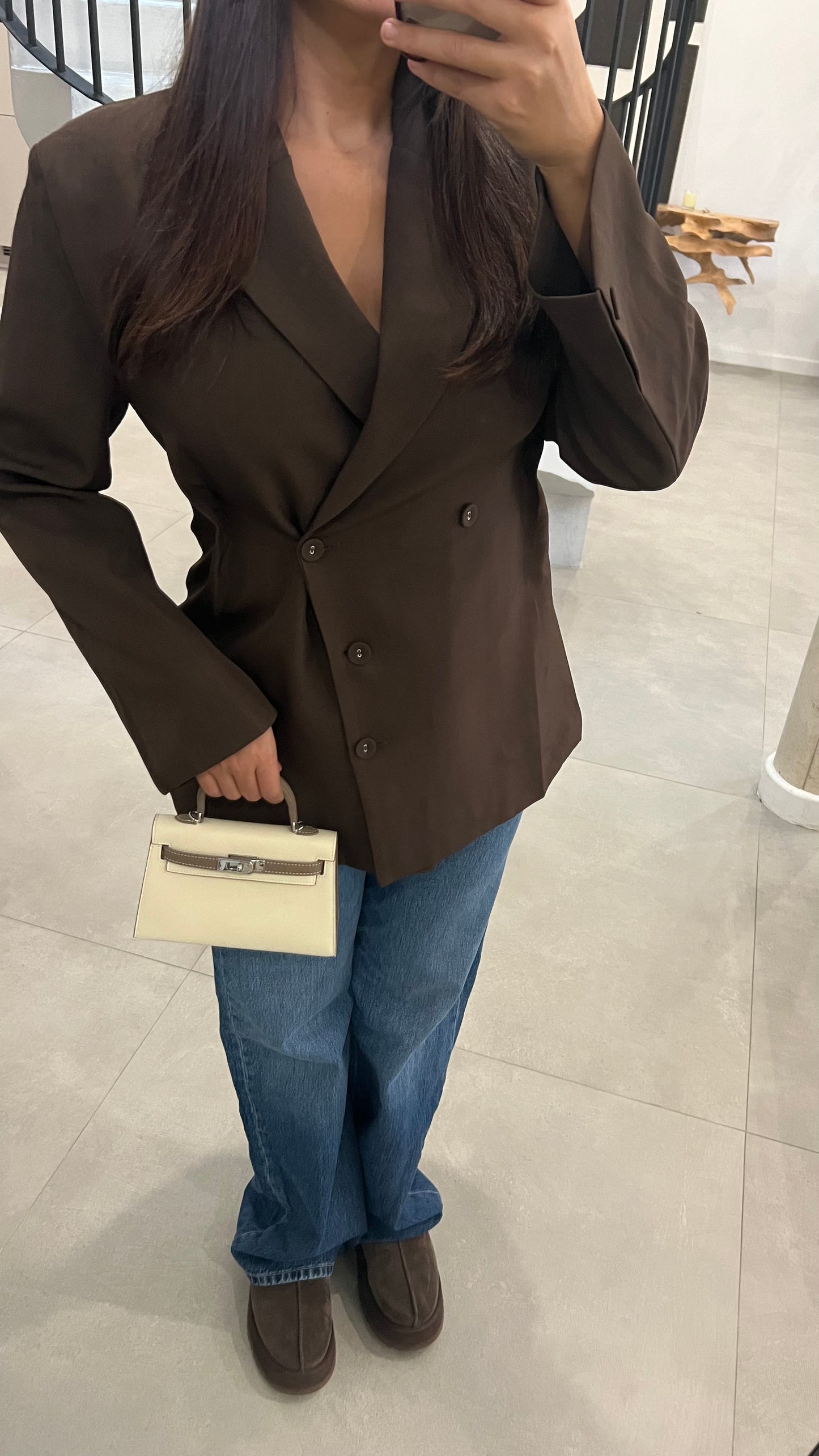 Blazer cintré choco