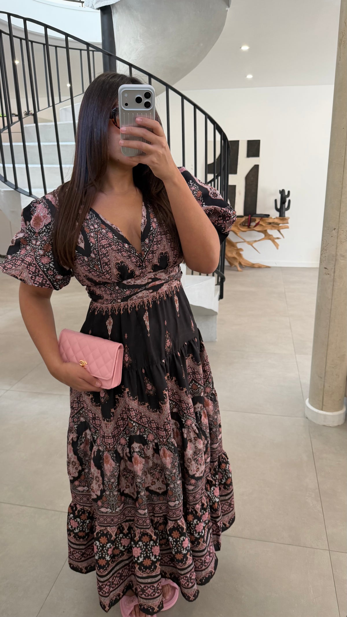Robe à manches courte fleuries