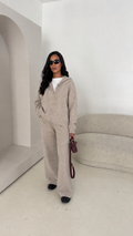 Ensemble en maille taupe