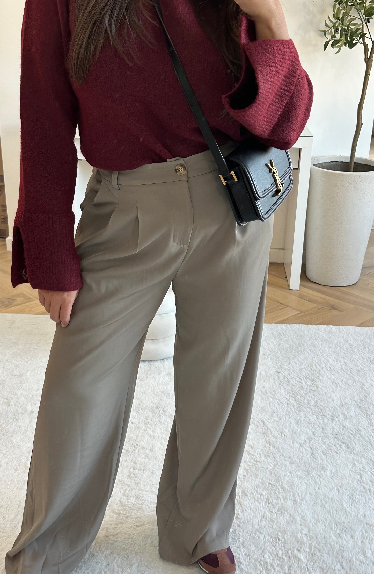 Pantalon classique beige