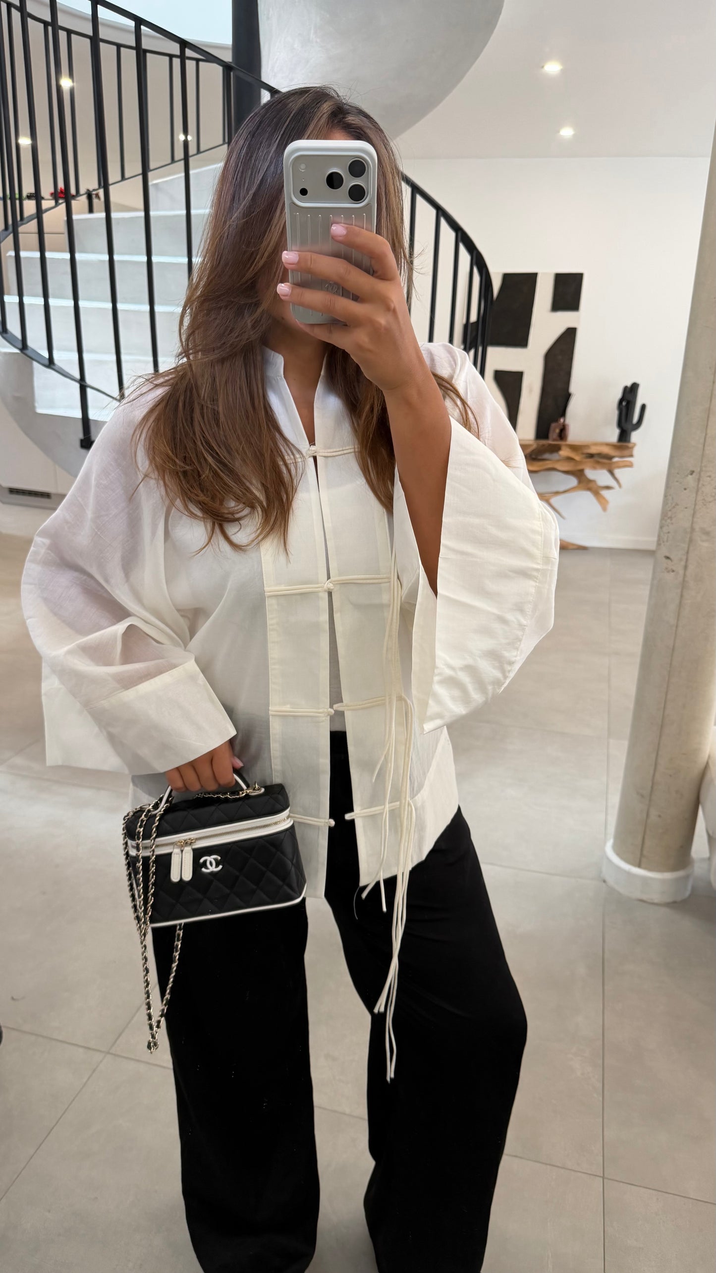 Blouse fluide écru