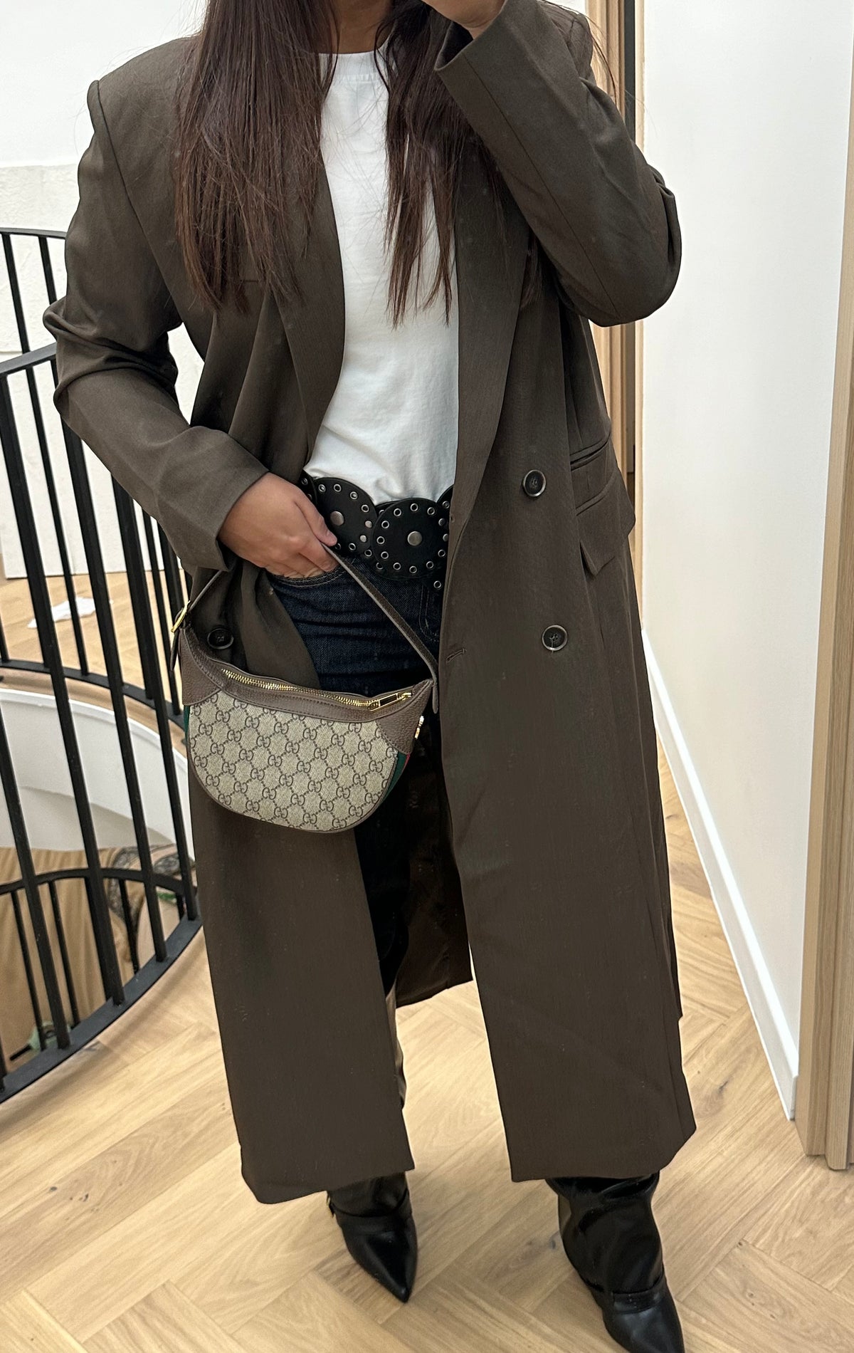 Blazer long marron
