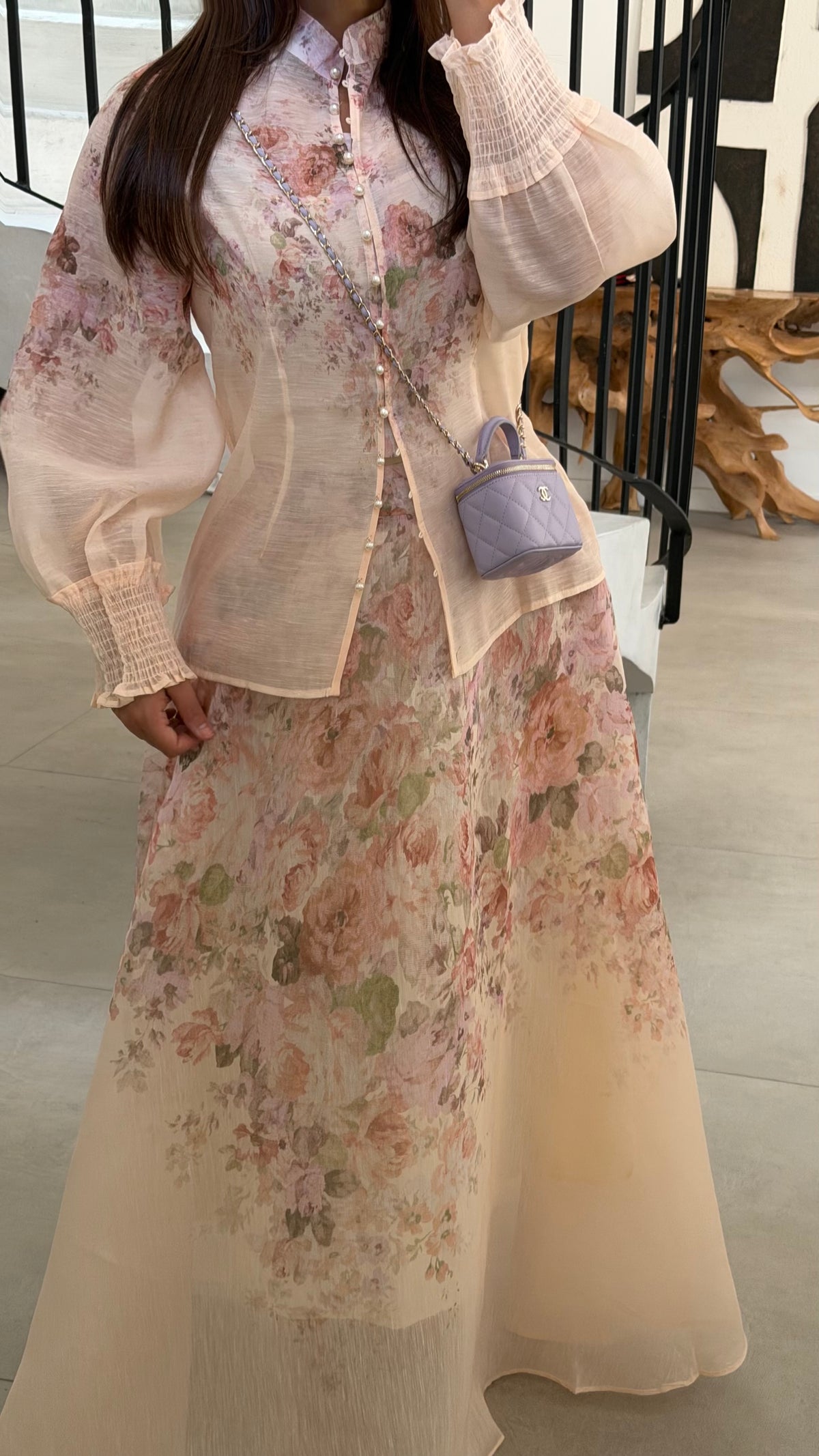 Ensemble jupe à fleurs