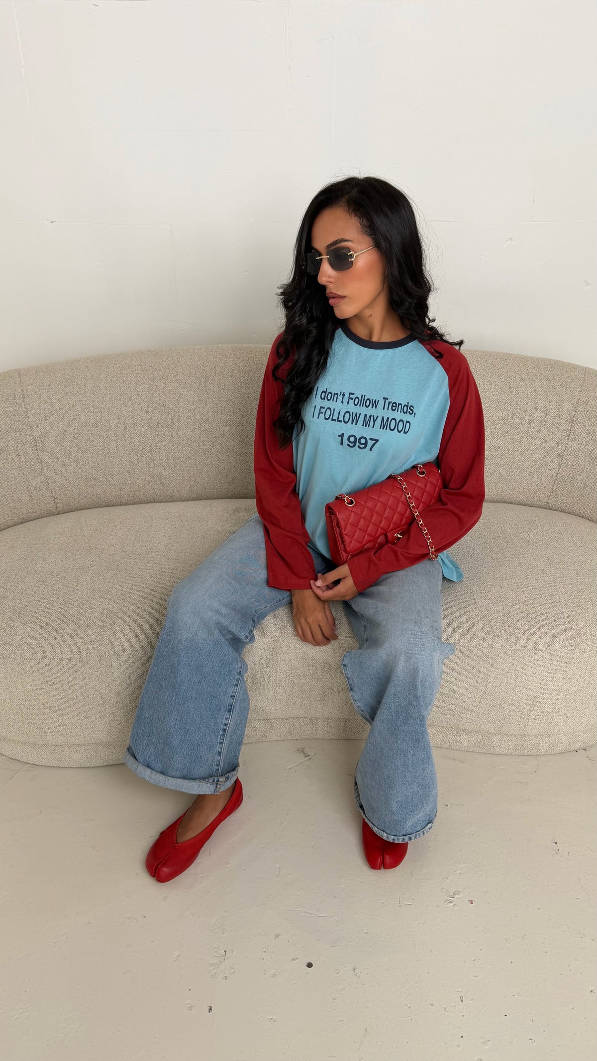Tee shirt manche longue oversize