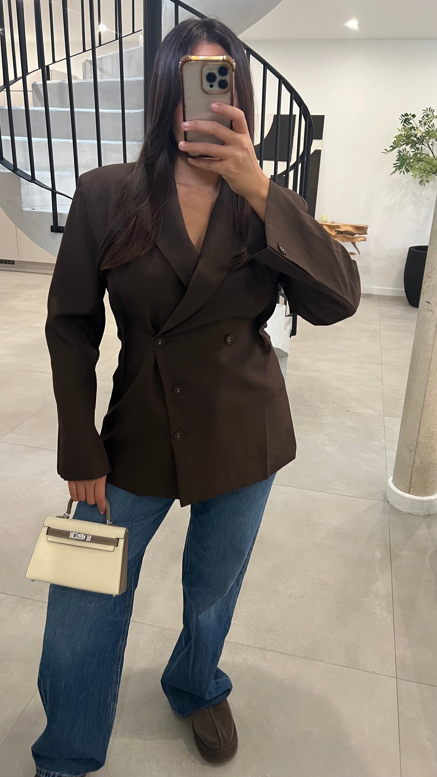 Blazer cintré choco