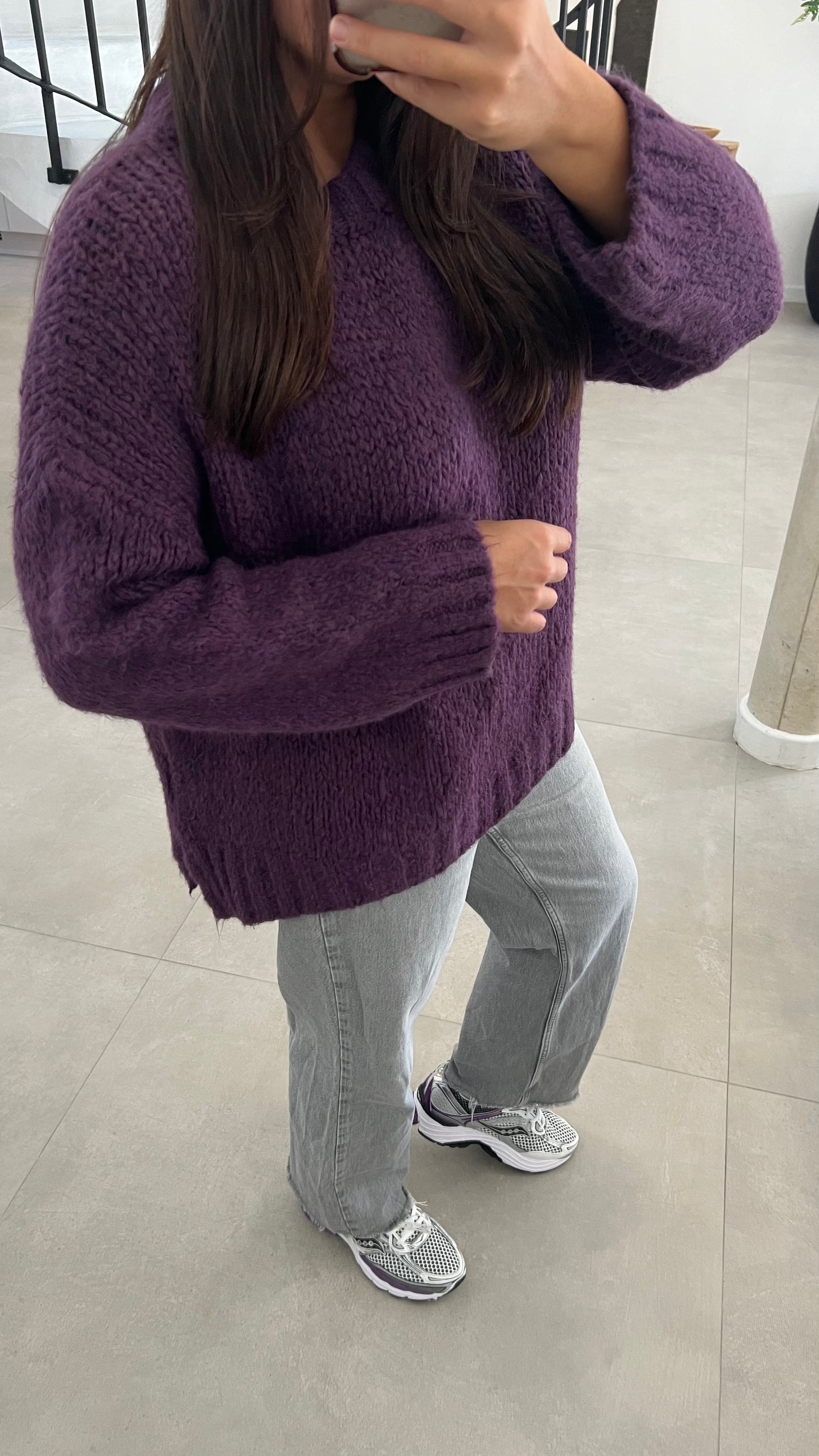 Pull oversize violet