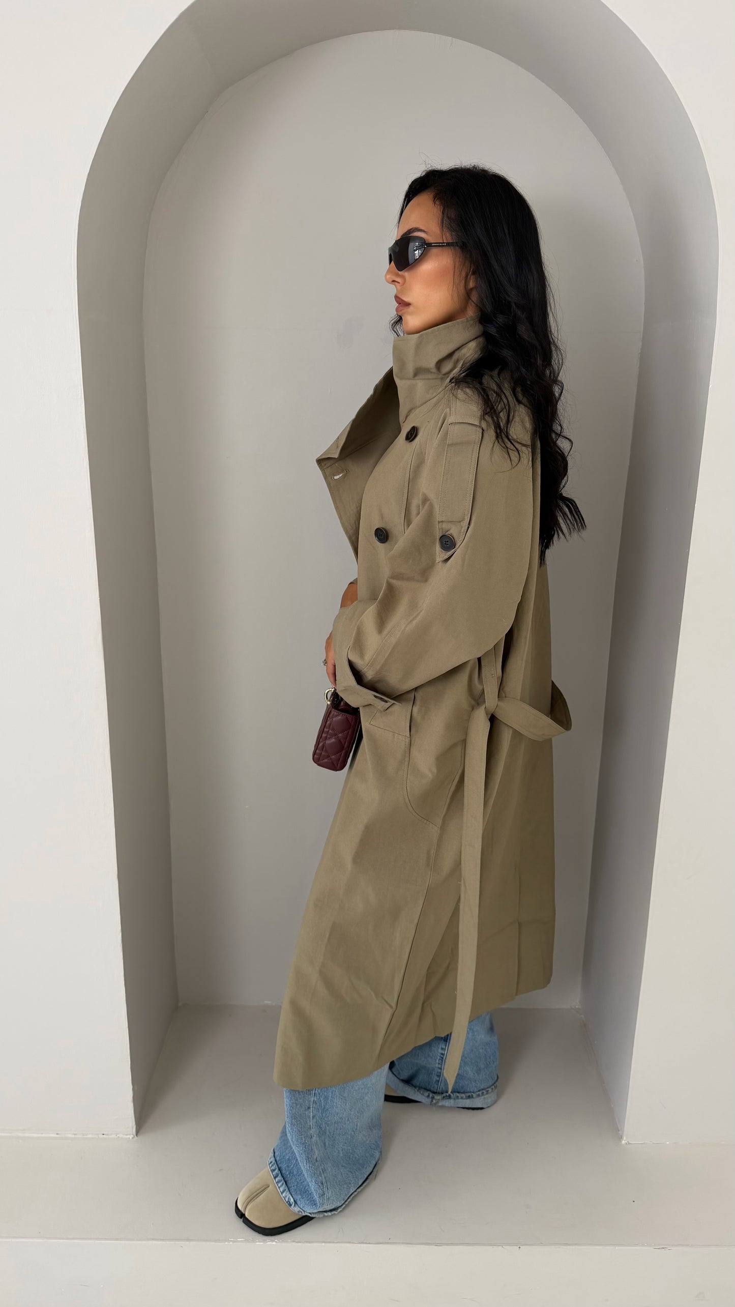 Trench long beige