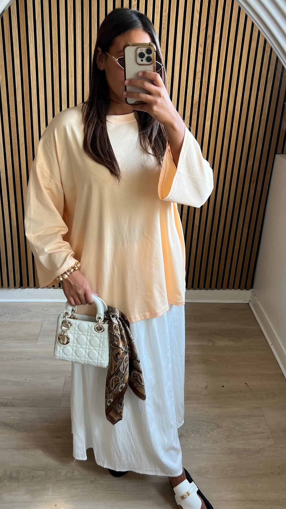 Tee shirt oversize orange pastel