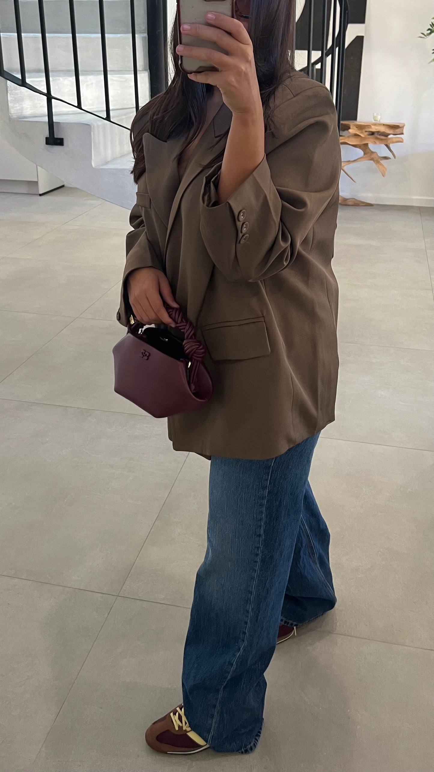 Blazer oversize choco