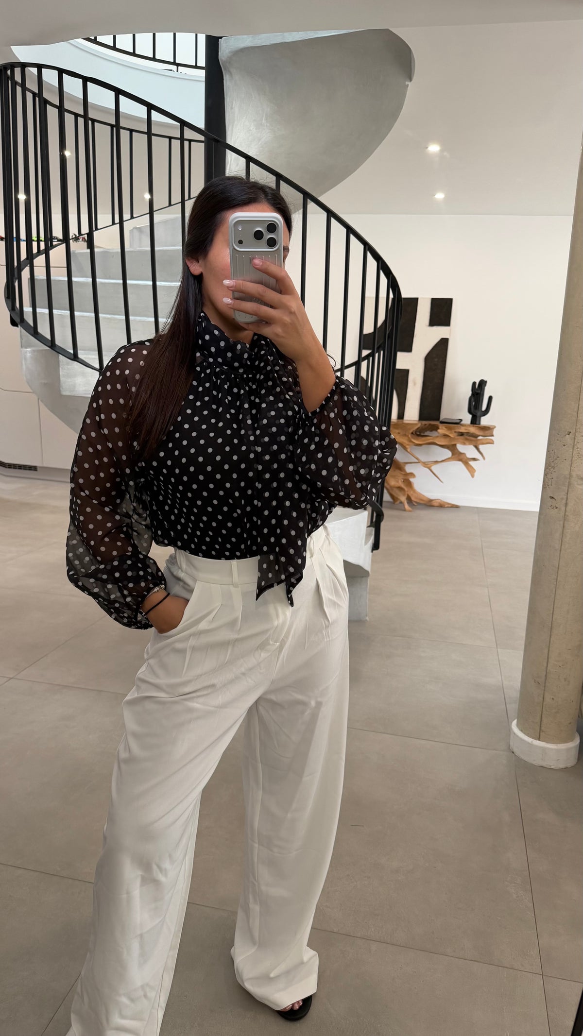 Blouse à pois
