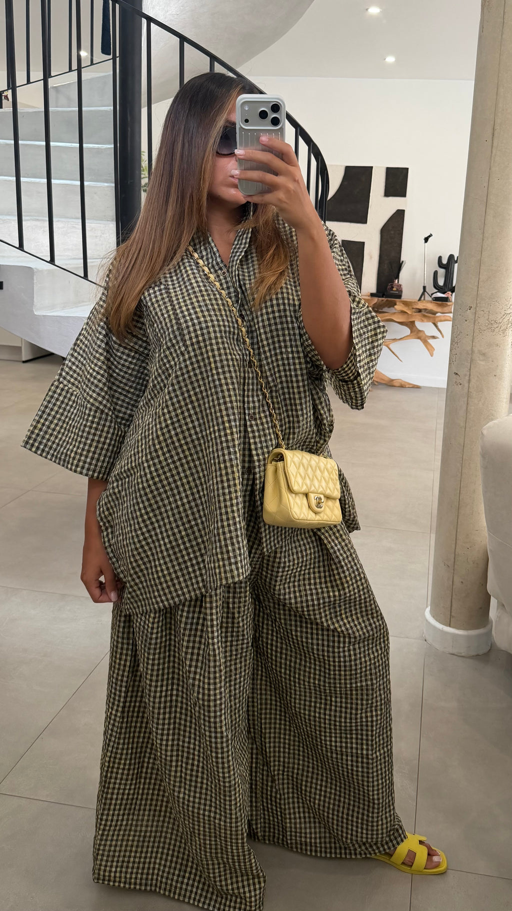 Ensemble à carreaux Aline